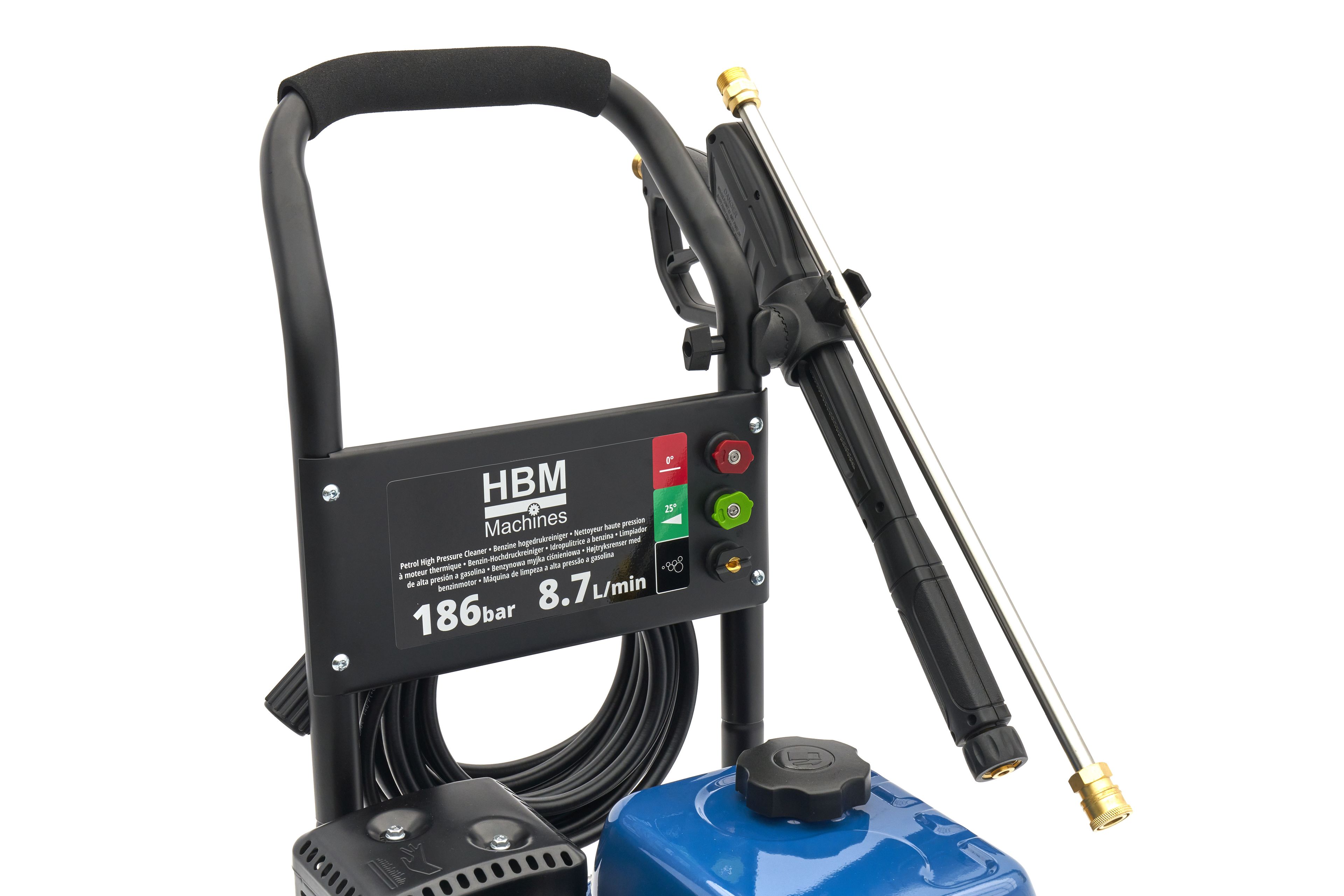 HBM benzine hogedrukreiniger 186 bar 8,7L/min 196cc Image 14