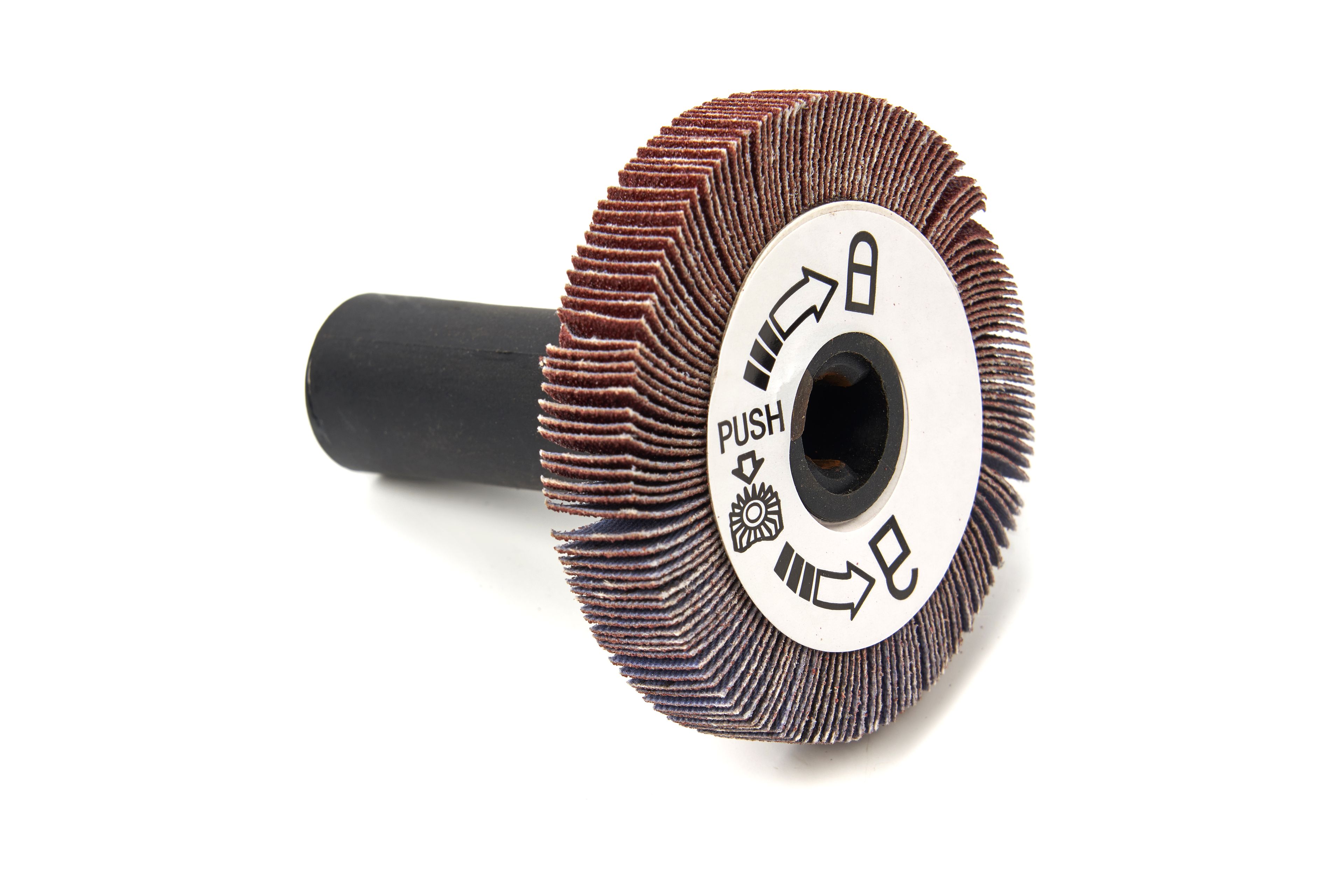 Rouleau de rabat de ponçage HBM étroit pour la machine à satiner HBM - Machine à brosser avec tête inclinable - 420 Watt