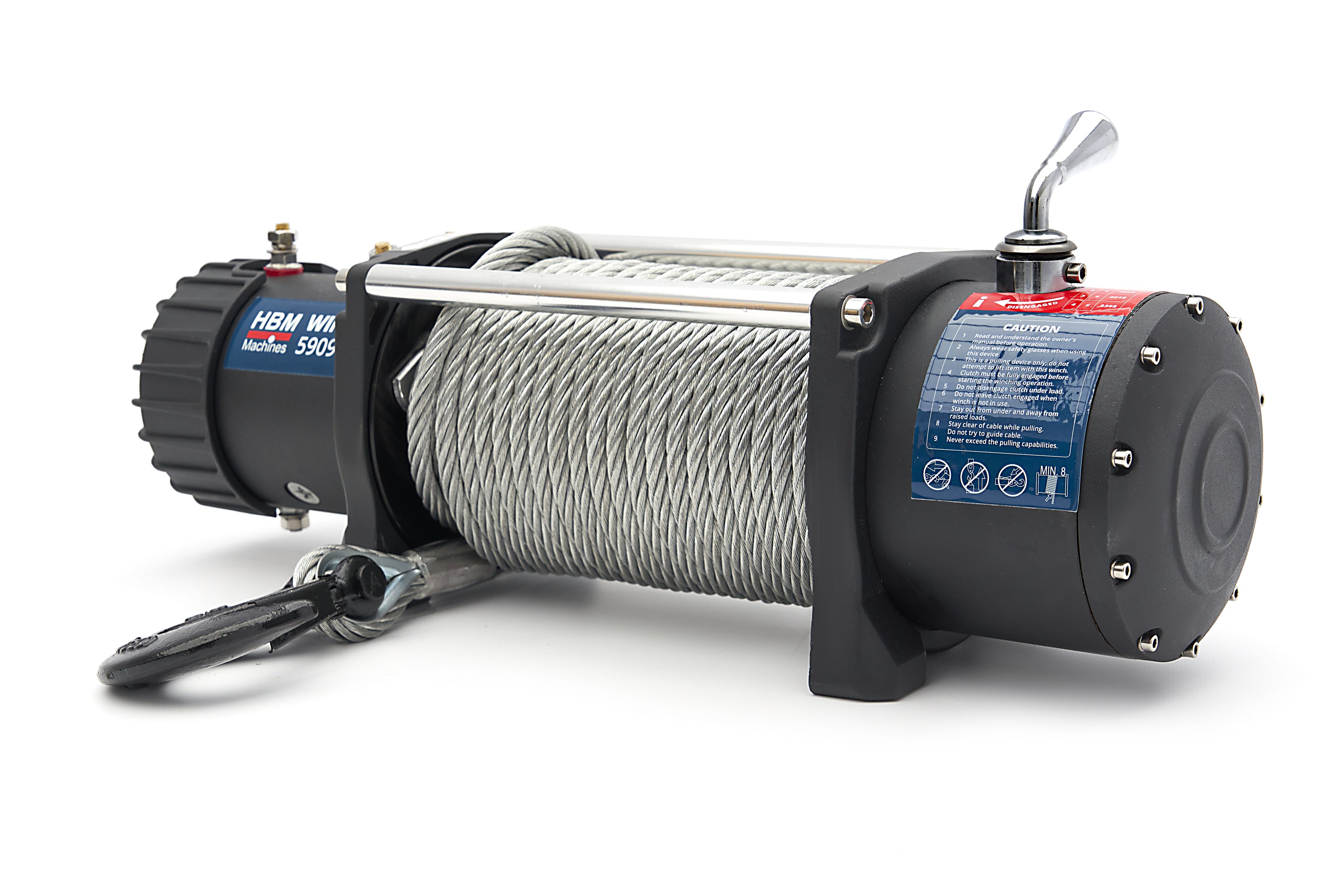 HBM 2000 kg 12 Volt Cabrestante Profesional de Bumper con control remoto fijo y inalámbrico Image 5