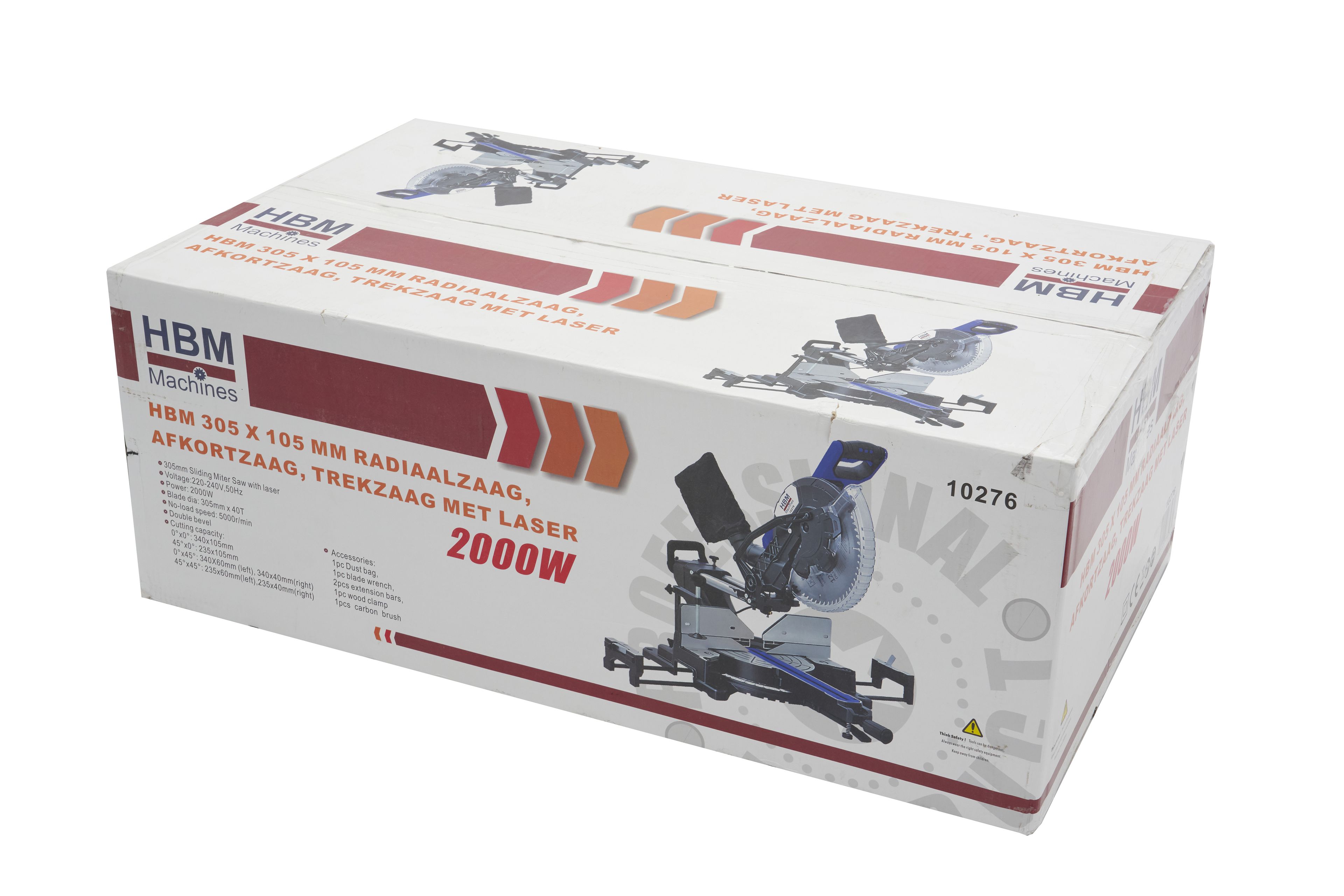 HBM 305 x 108 mm Scie à bras radial, scie à tronçonner, scie à traction avec laser Image 17