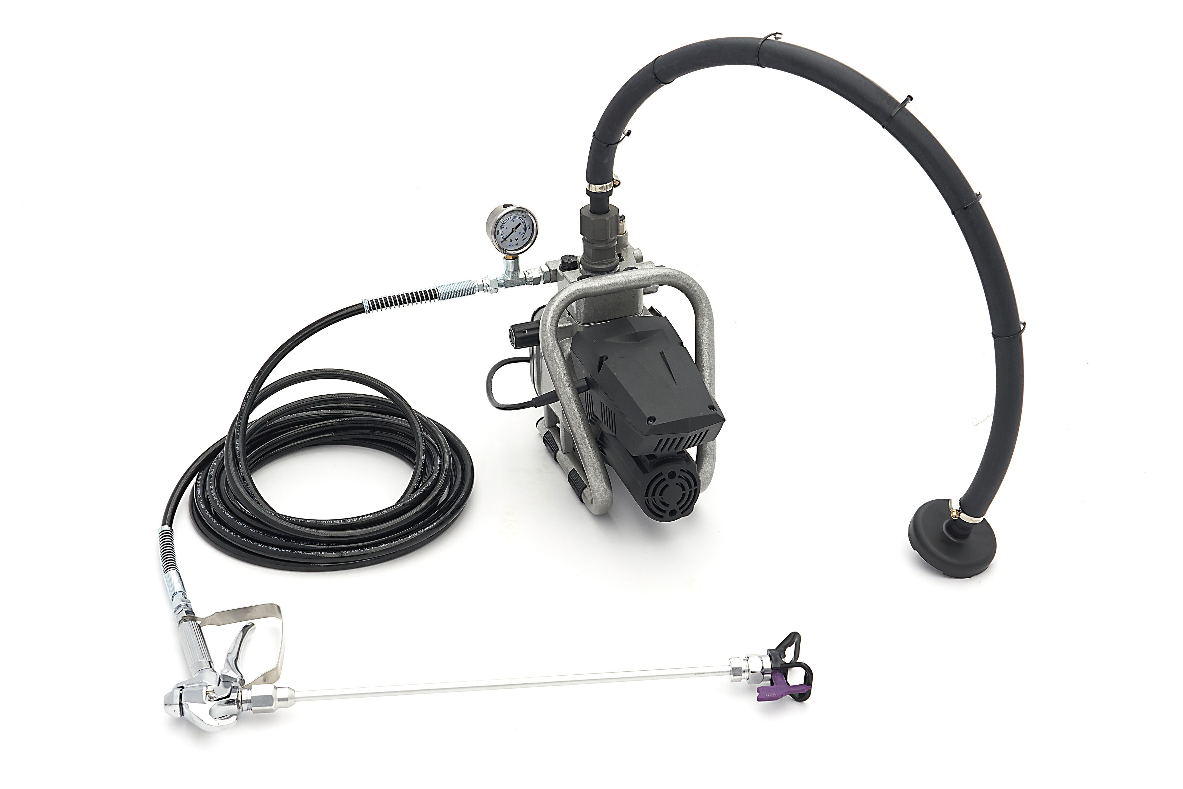 Set 1400 Watt della macchina spruzzatrice HBM Airless a alta pressione per pittura su pareti Image 2