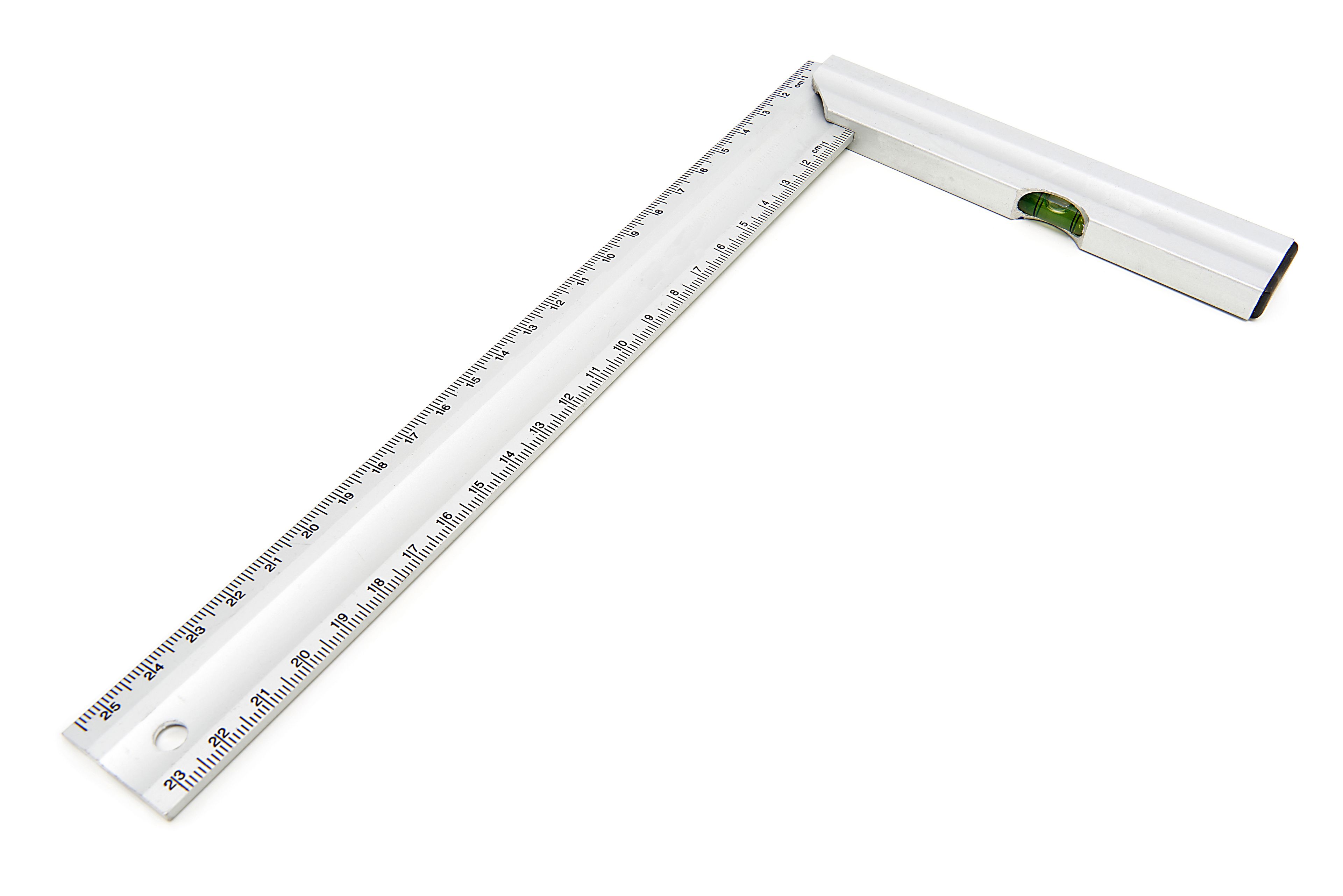 HBM 250 mm. Aluminium Blokhaak, Winkelhaak met Waterpas Image 8