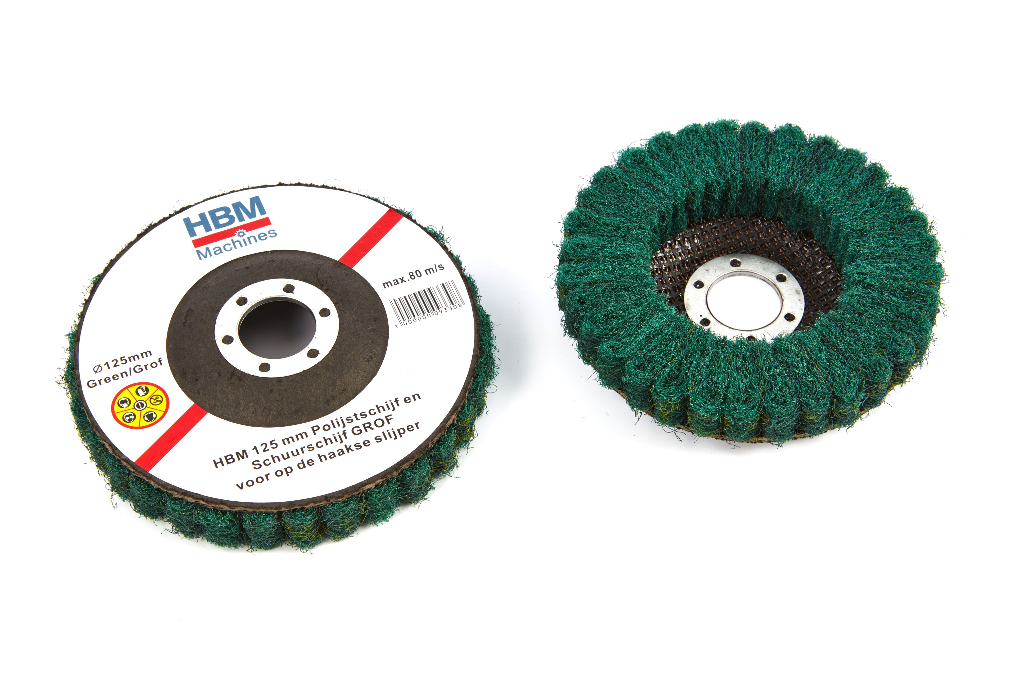 HBM 125 mm Polijst en Schuurschijf GROF voor haakse slijper