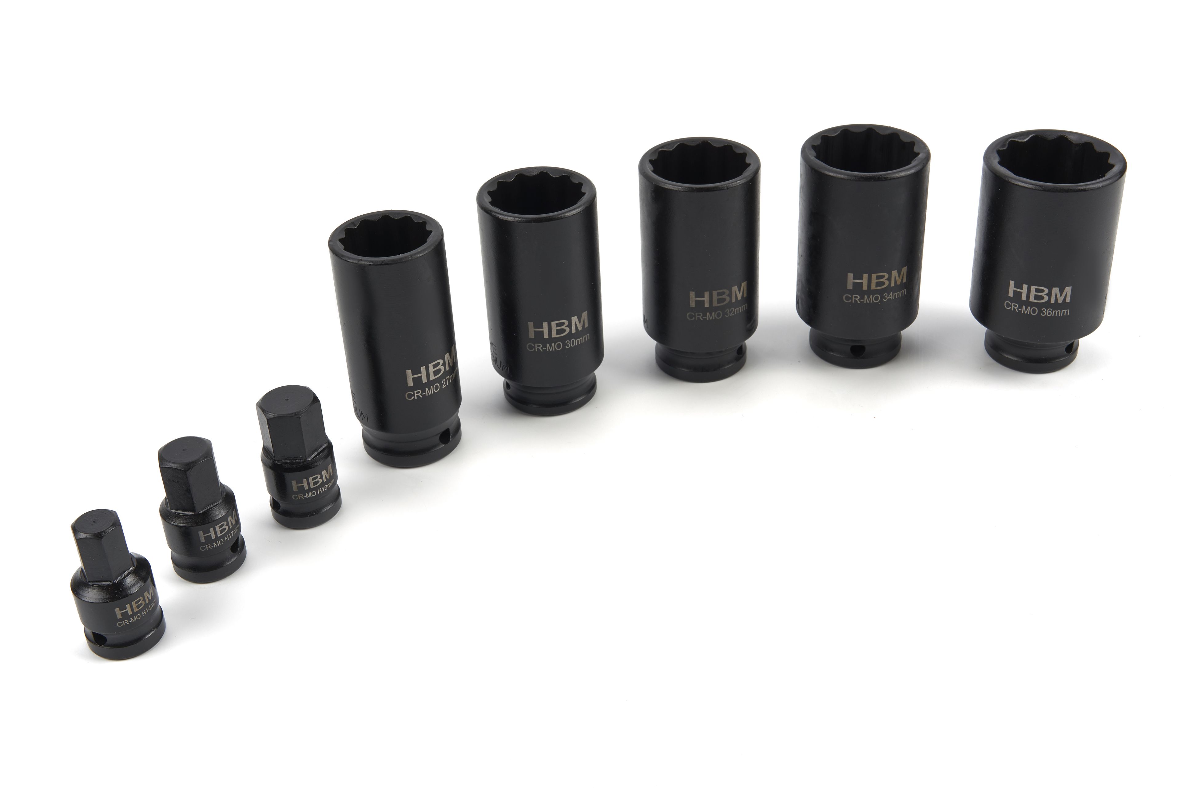 HBM Jeu de douilles pour arbre d'entraînement 8 pièces, jeu d'assemblage avec arbre 1/2 inch Image 4