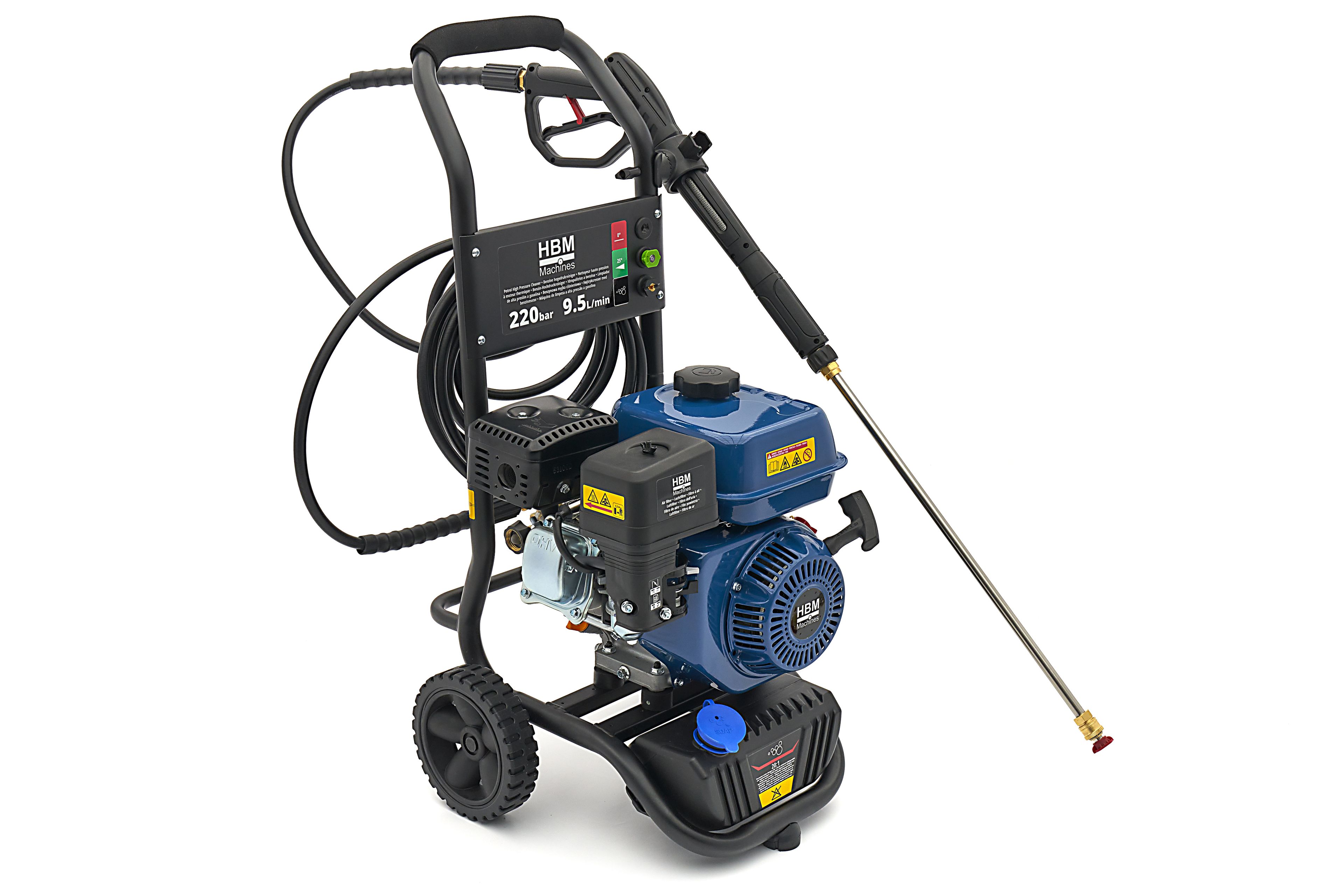 HBM benzine hogedrukreiniger 220 bar 9,5L/min208cc Image 8