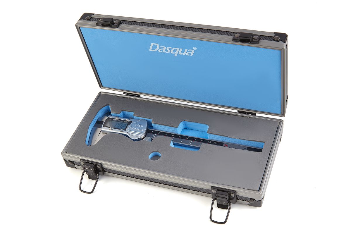 Dasqua IP 54 Professional 150 mm Digitaler Messschieber mit großem Bildschirm und Metallgehäuse