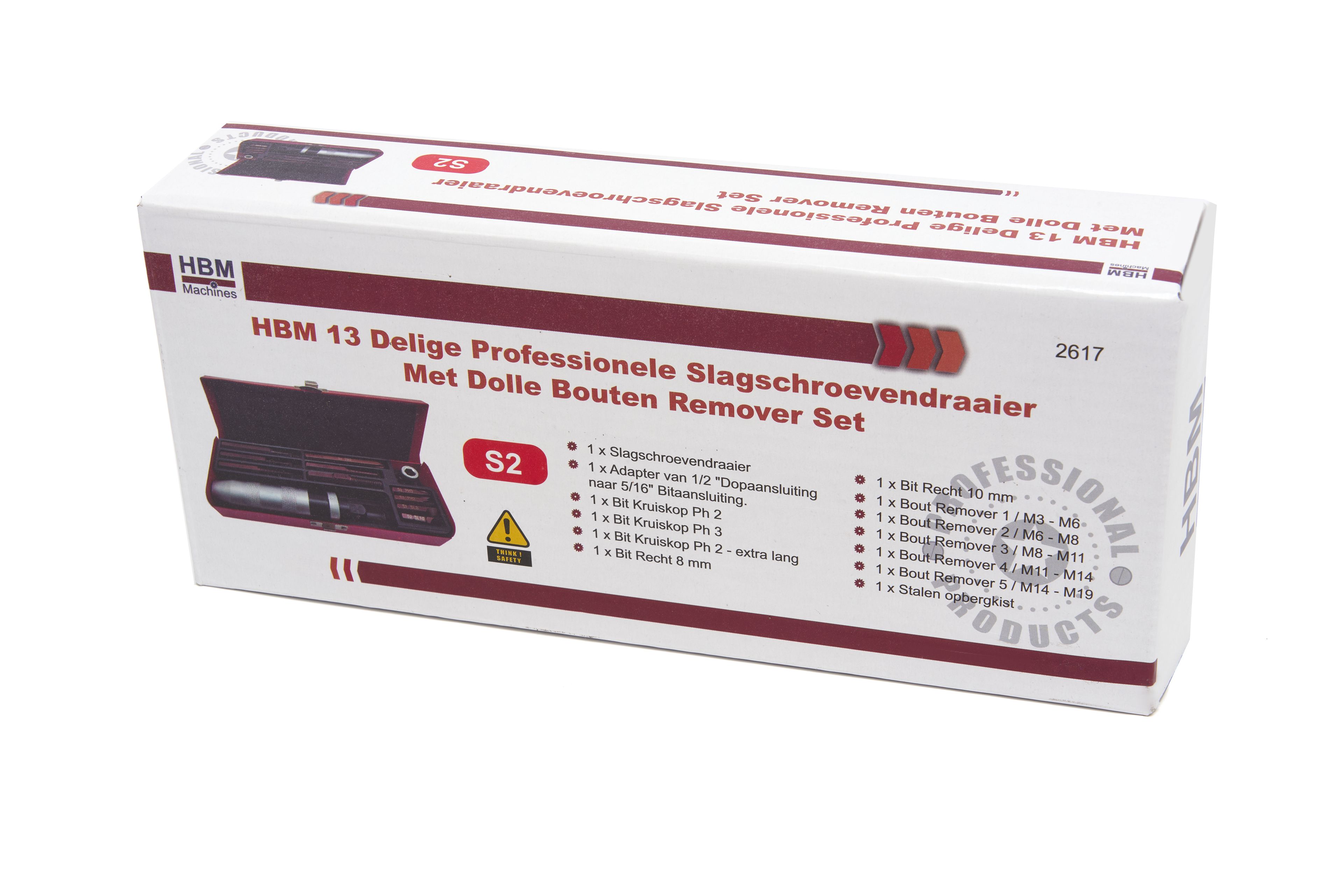 HBM 13 Delige Slagschroevendraaier Met Dolle Bouten Remover Set Image 8