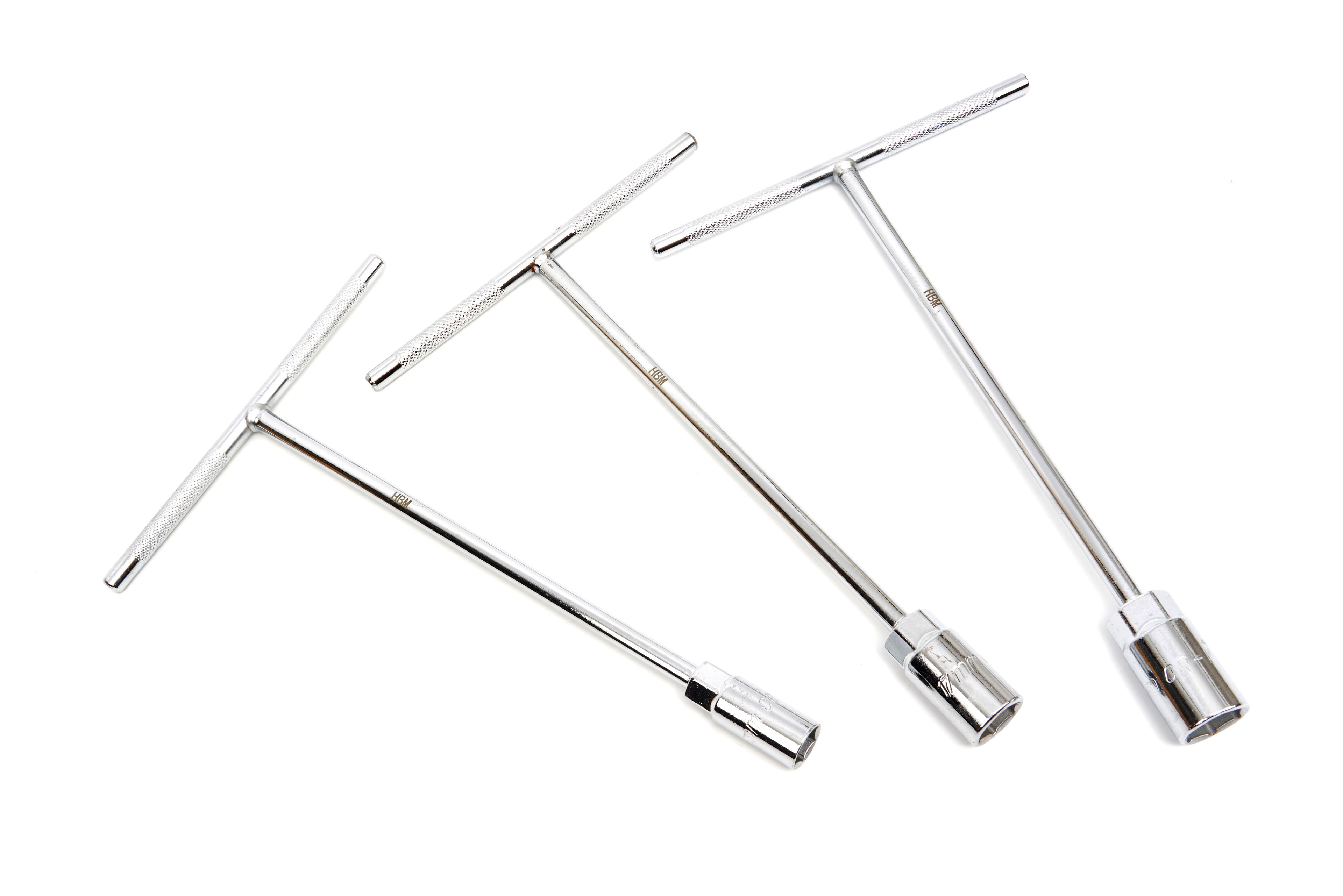 Jeu de clés en T extra-longues HBM 3 pièces 310 x 14, 17, 19 mm