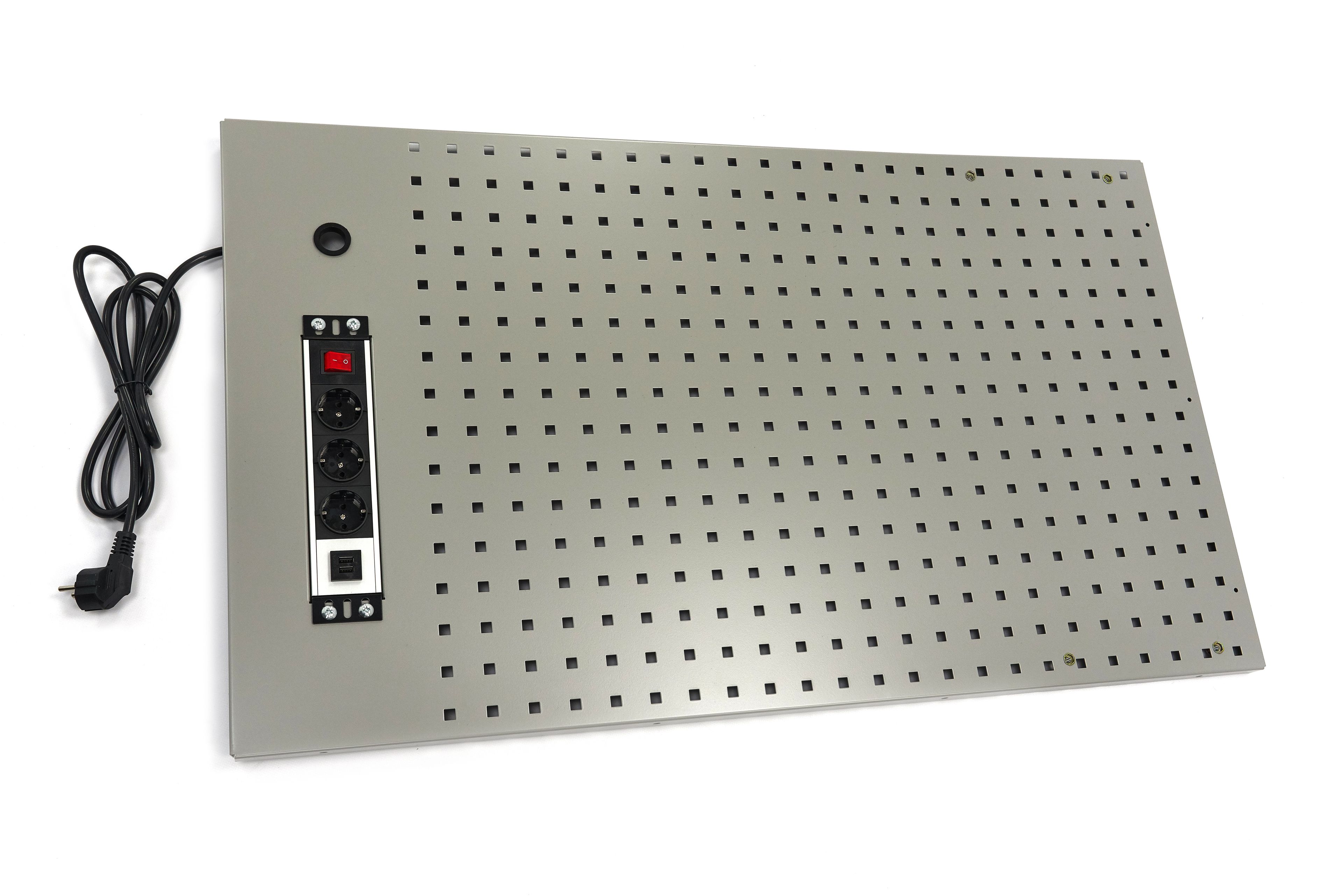 HBM-Werkzeugwand / Lochwand 105 x 61 cm inklusive Steckdose für Werkstattausrüstung Image 3