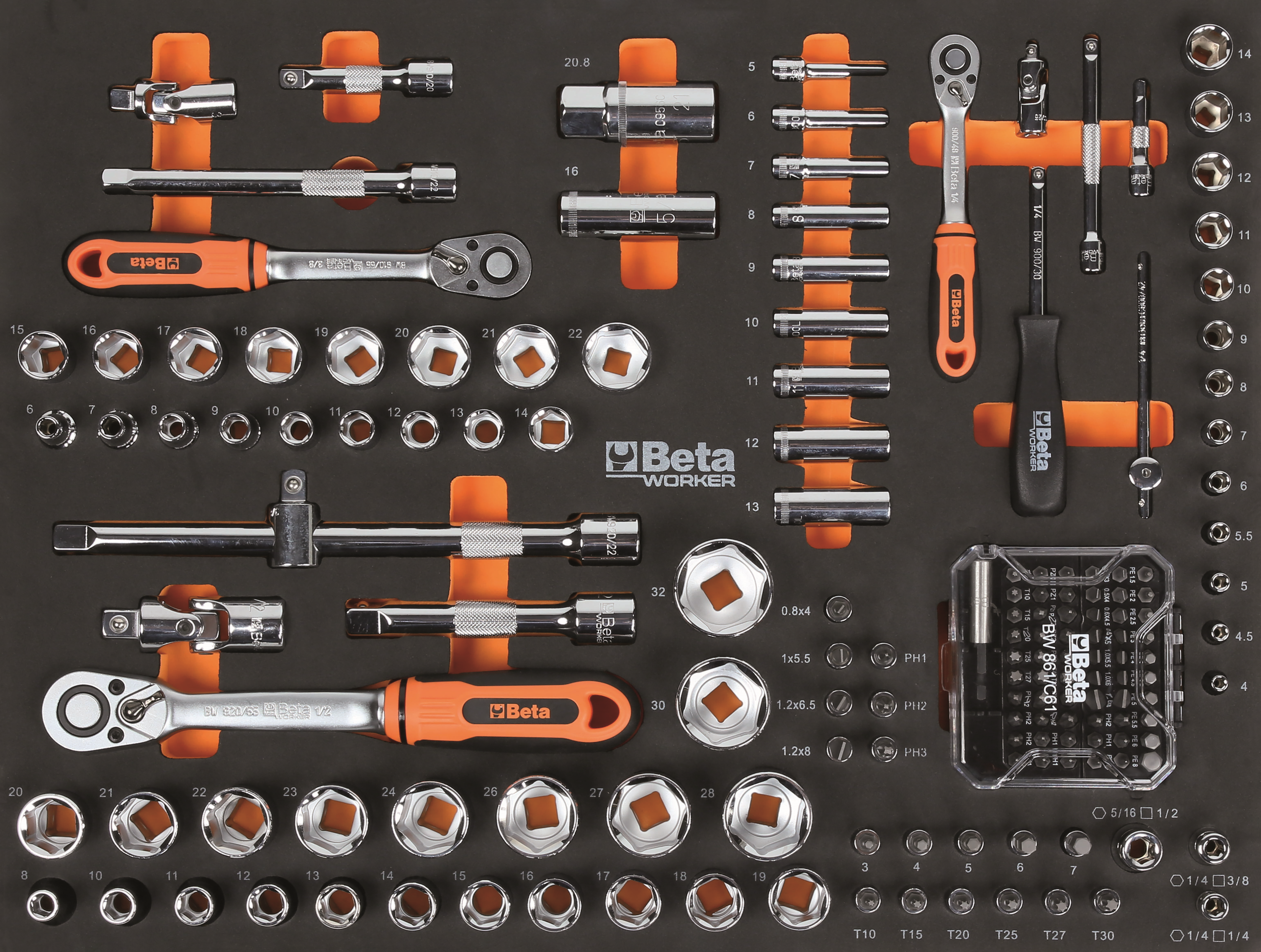 Beta werkplaatssysteem C45PRO 2.0, RVS blad, inclusief 268-delig gereedschapset Image 5