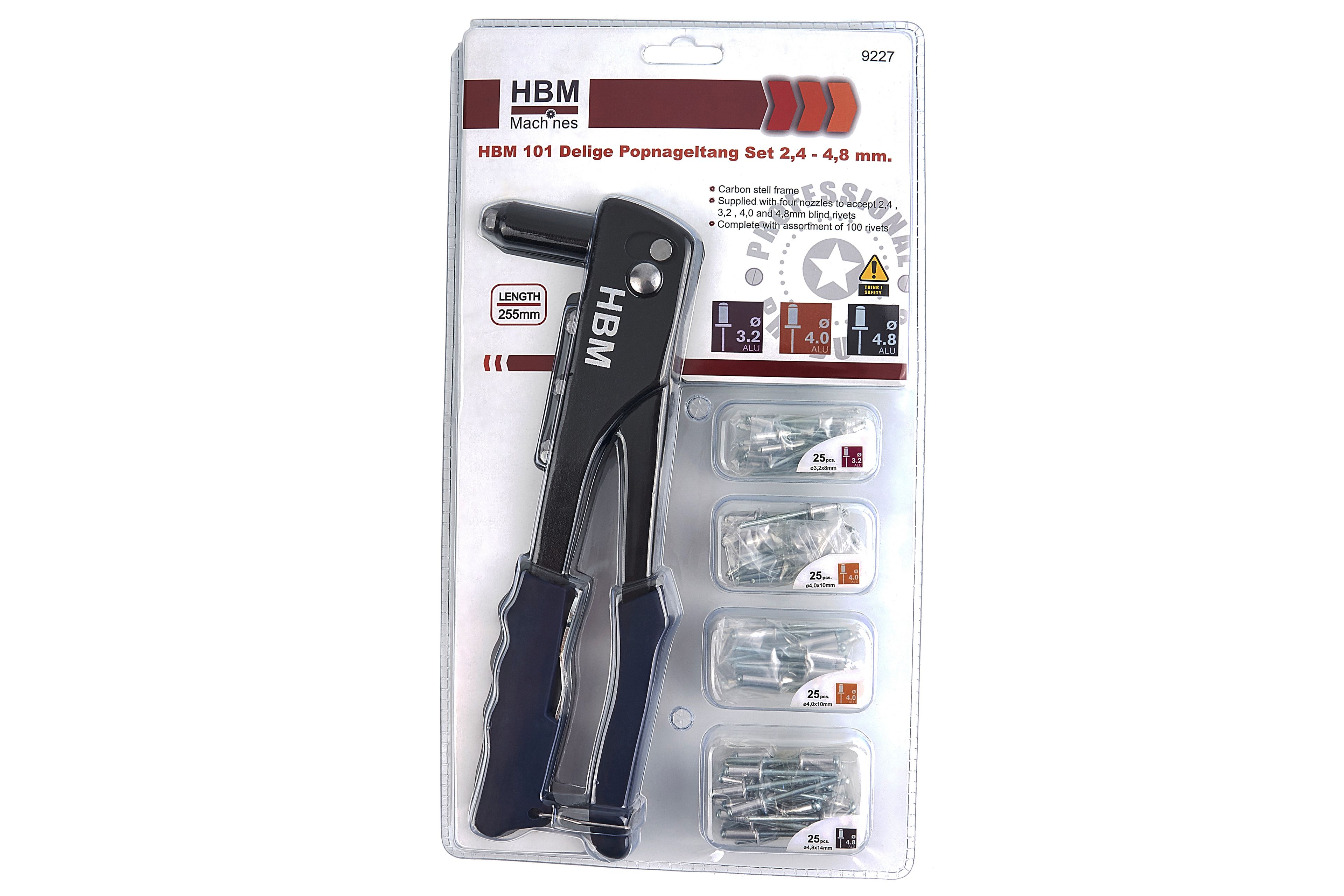 Set di pinze per rivetti HBM 101 2,4 - 4,8 mm Image 6