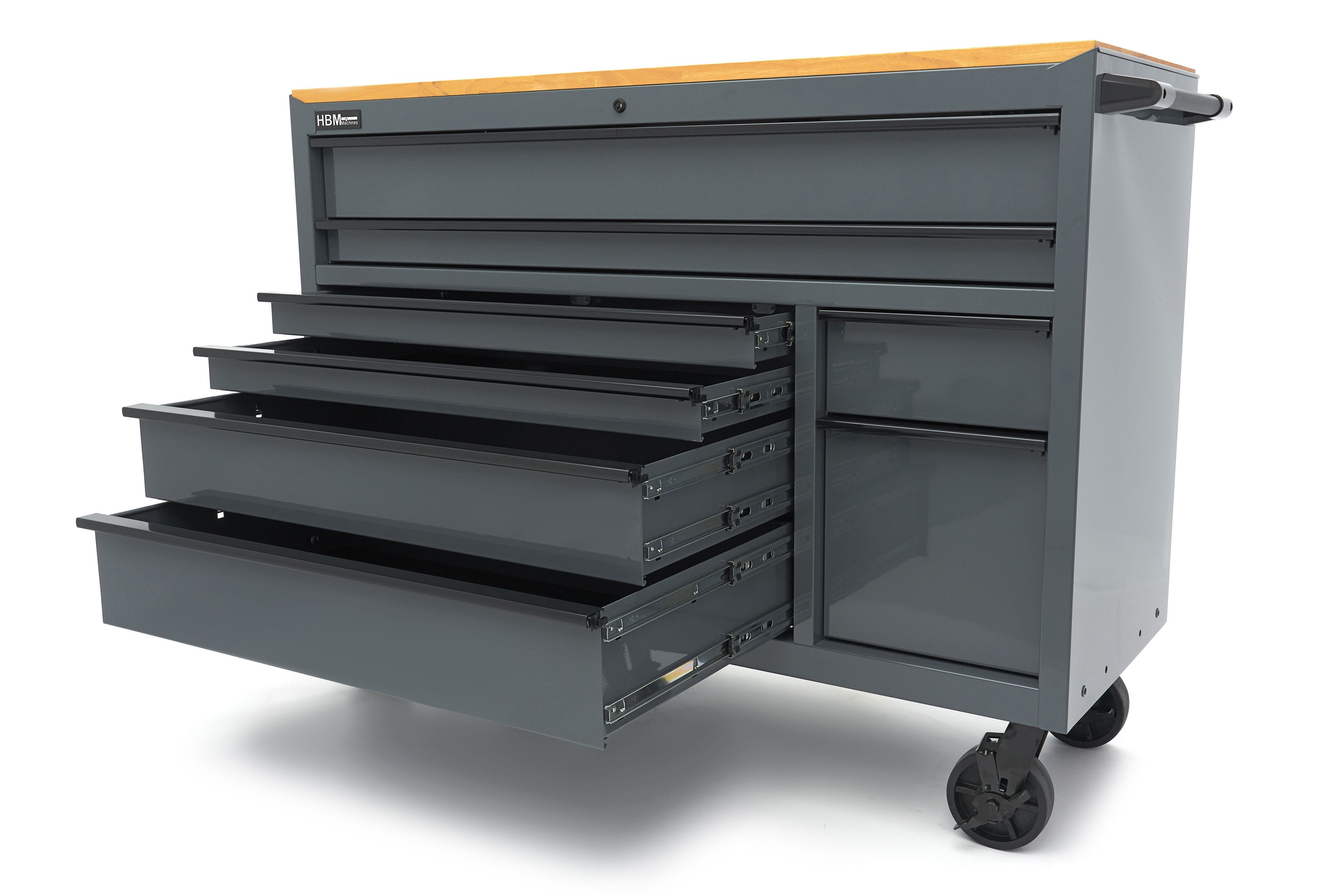 HBM gereedschapswagen, 8 laden, 142 cm, grijs Image 10