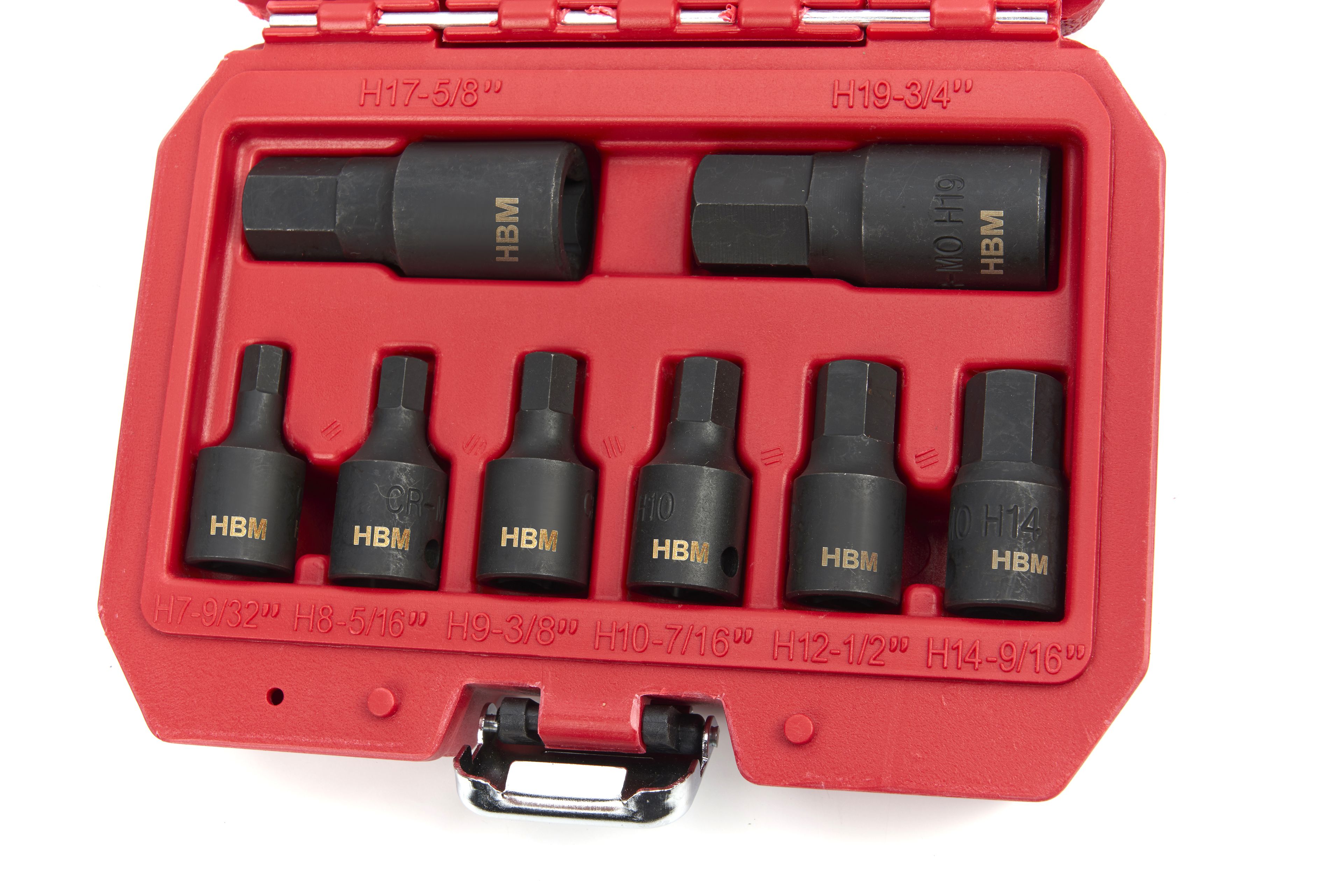 HBM set di bussole esagonali da impatto 14 pezzi Image 2