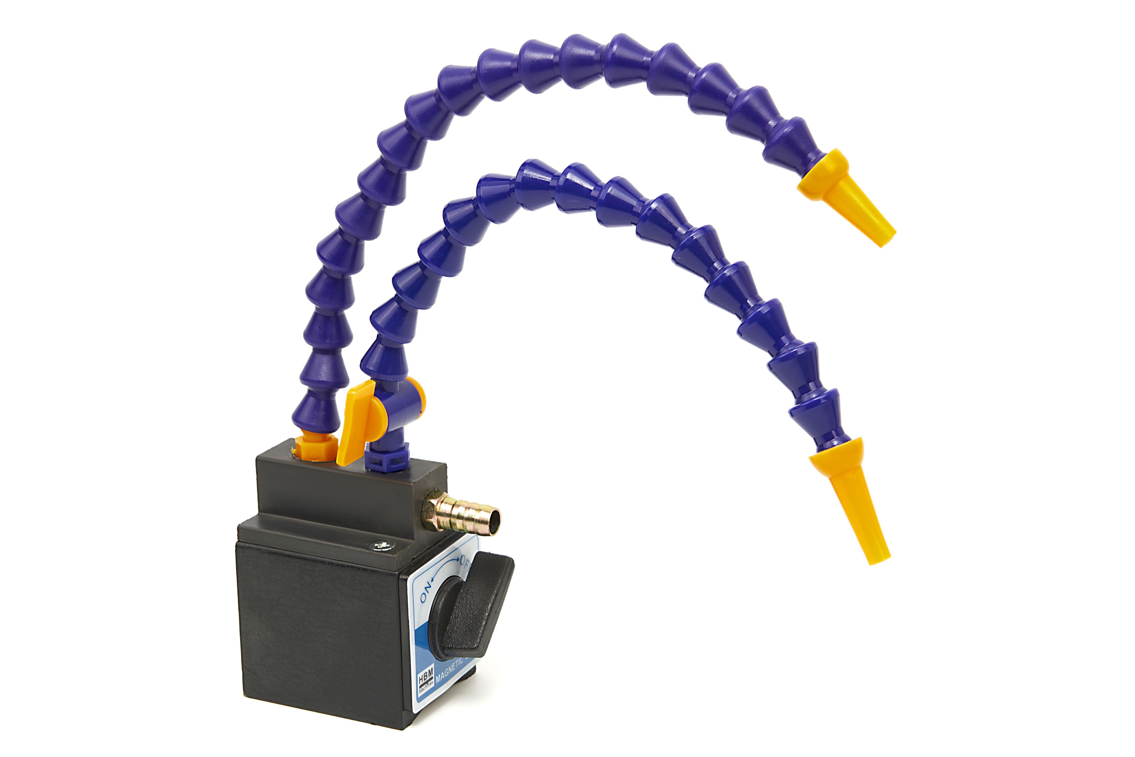 HBM Base magnétique avec 2 x 300 mm. Bras de refroidissement avec robinet