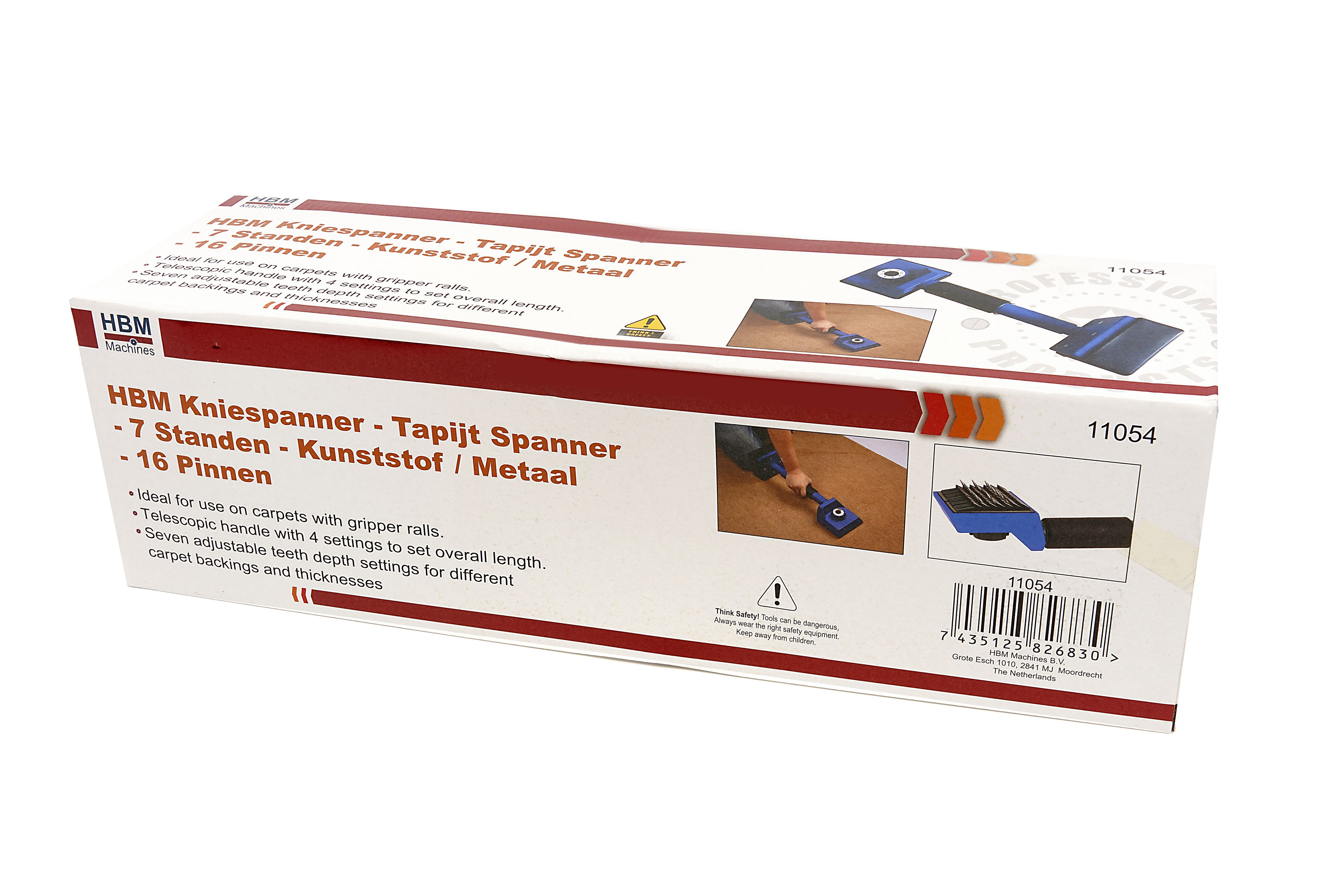 HBM Kniespanner - Tapijt Spanner - 7 Standen - Kunststof / Metaal - 16 Pinnen Image 12