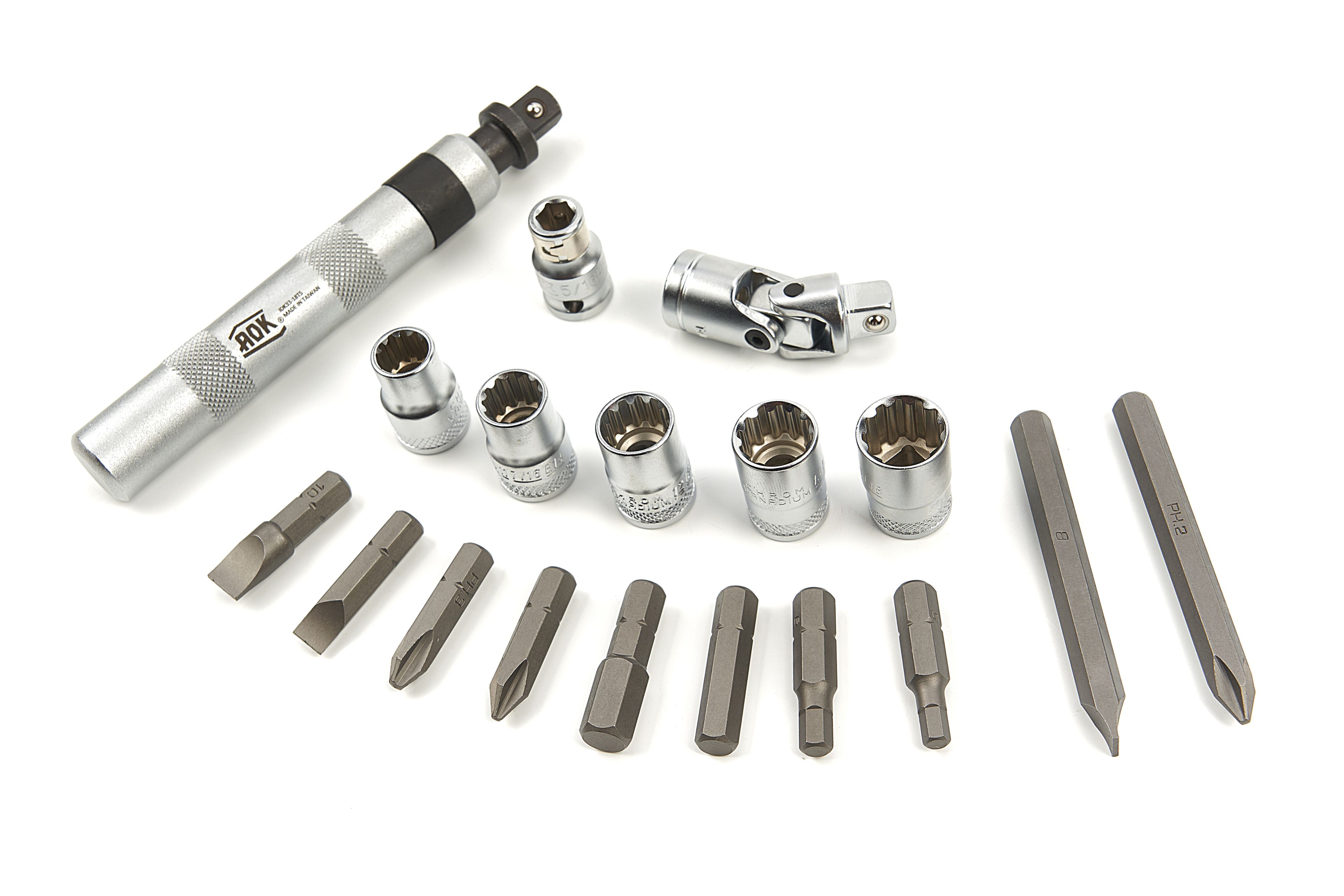 Ensemble de tournevis à chocs professionnels AOK 18 pièces avec embouts et capuchons Image 4