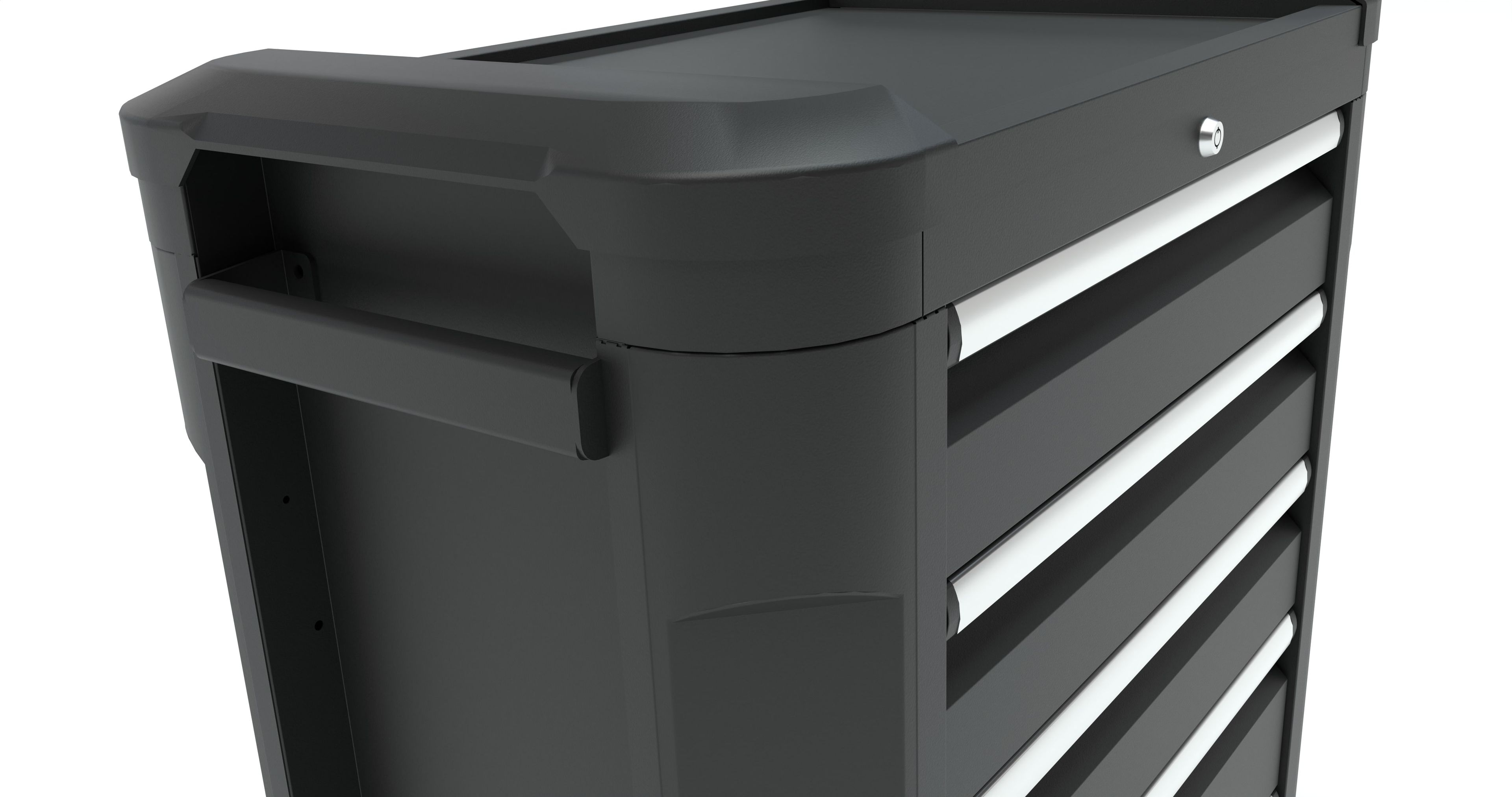 Carrello attrezzi HBM a 5 cassetti, 87 cm nero Image 5