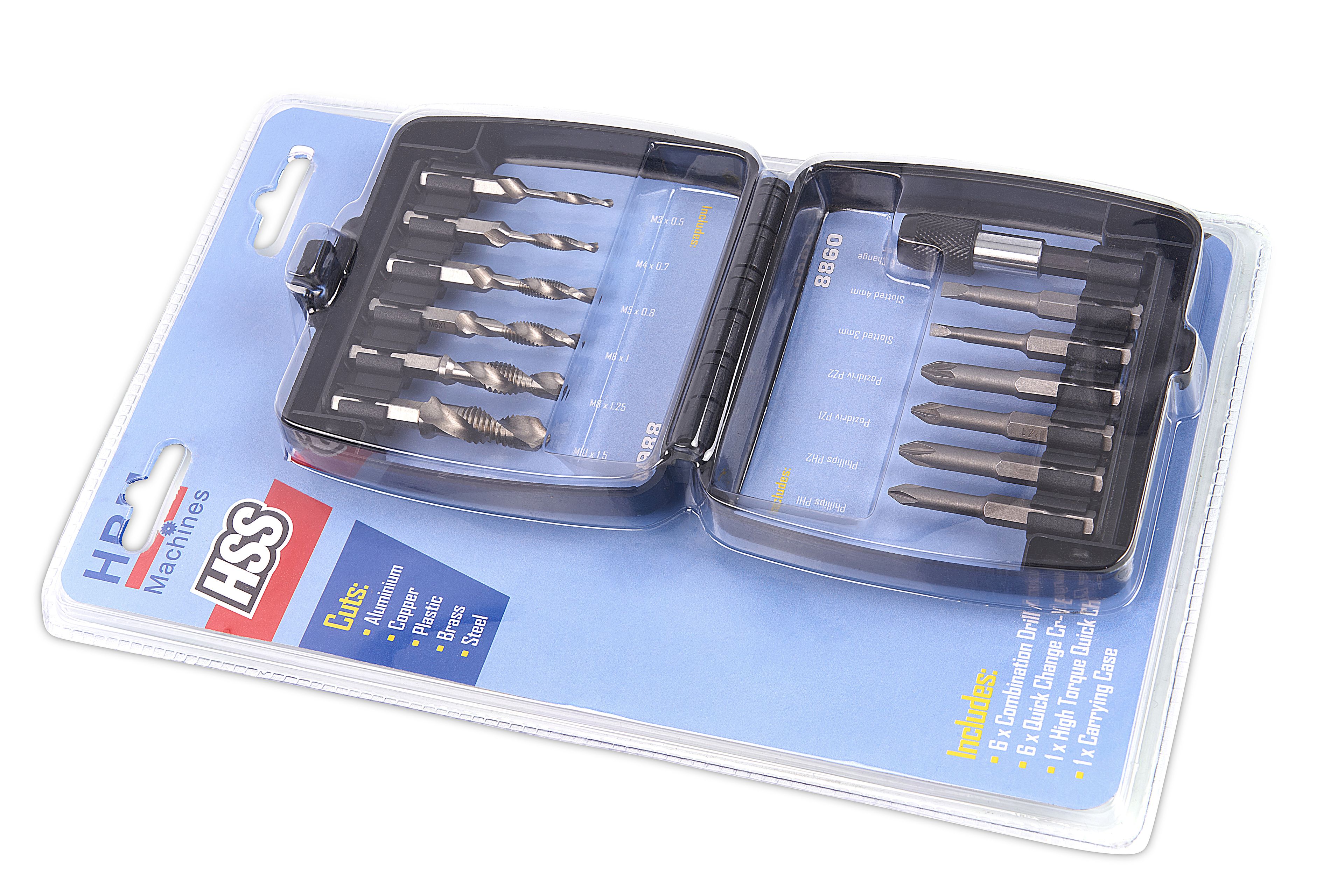 HBM Ensemble de tarauds et embouts combinés de 14 pièces avec porte-embouts Image 4