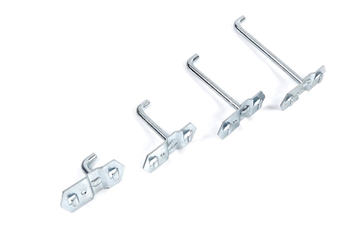 Gancho simple HBM 25 x 6 mm para pared de herramientas