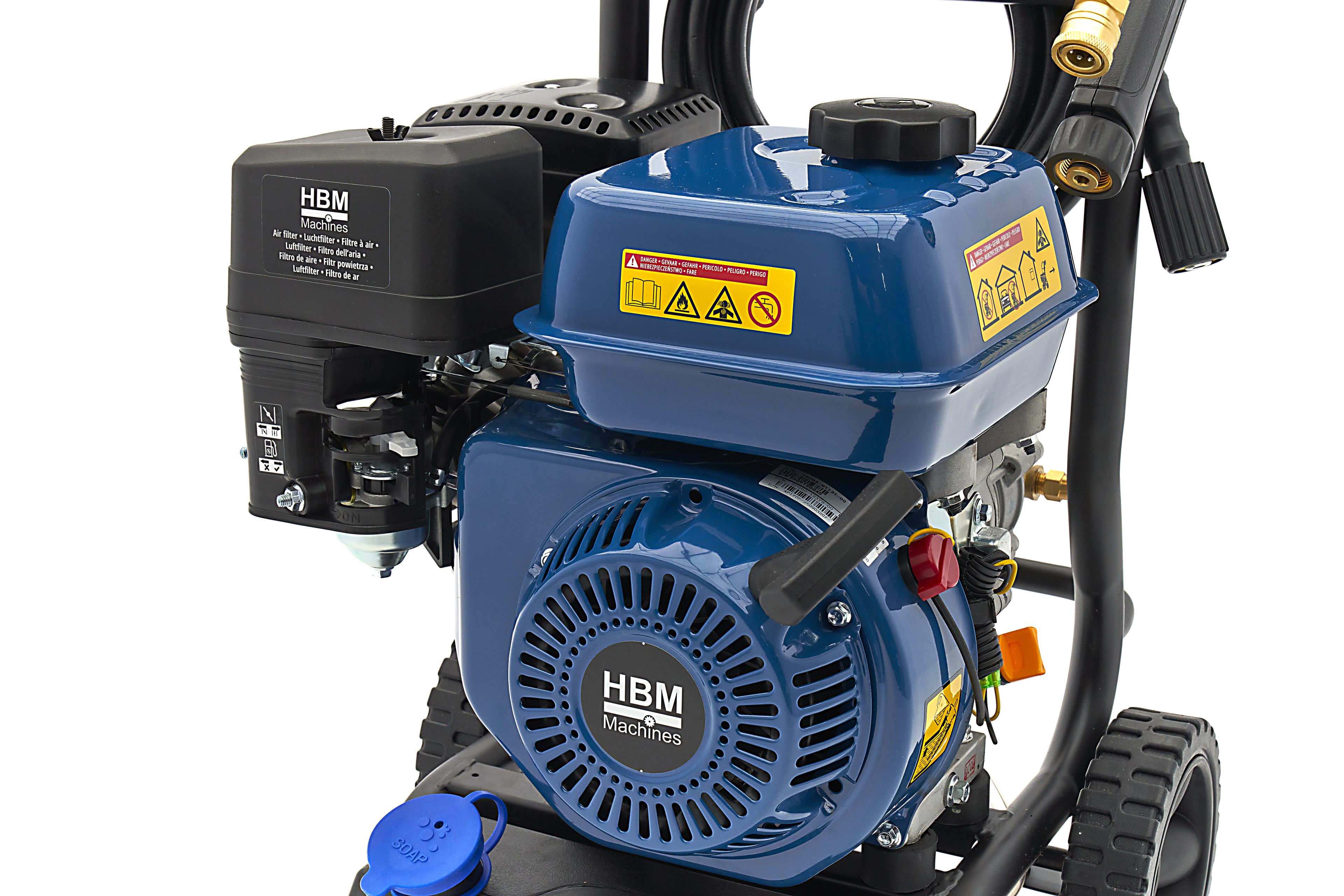 HBM benzine hogedrukreiniger 220 bar 9,5L/min208cc Image 14