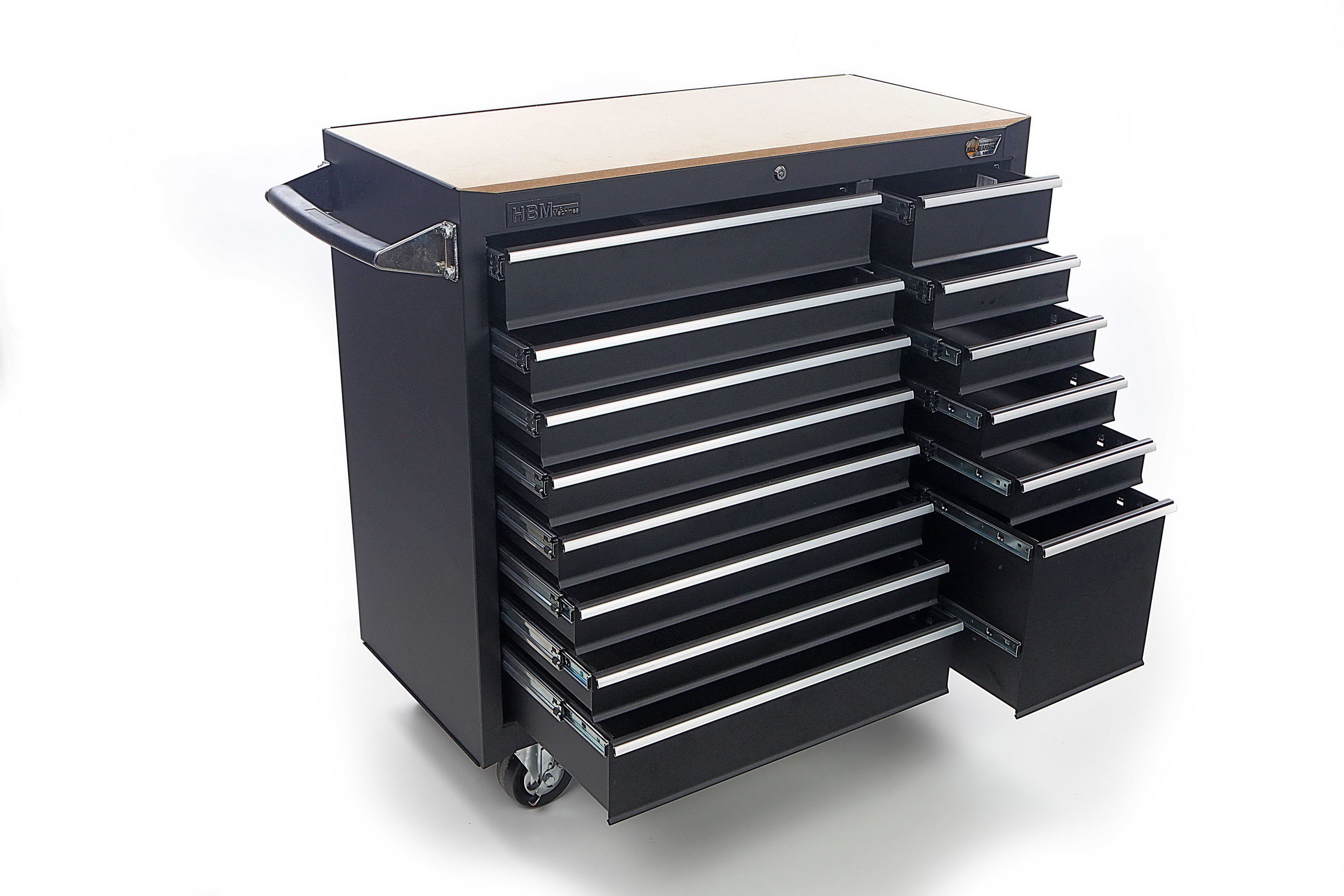 HBM gereedschapswagen 14 Laden 100 cm - zwart Image 3