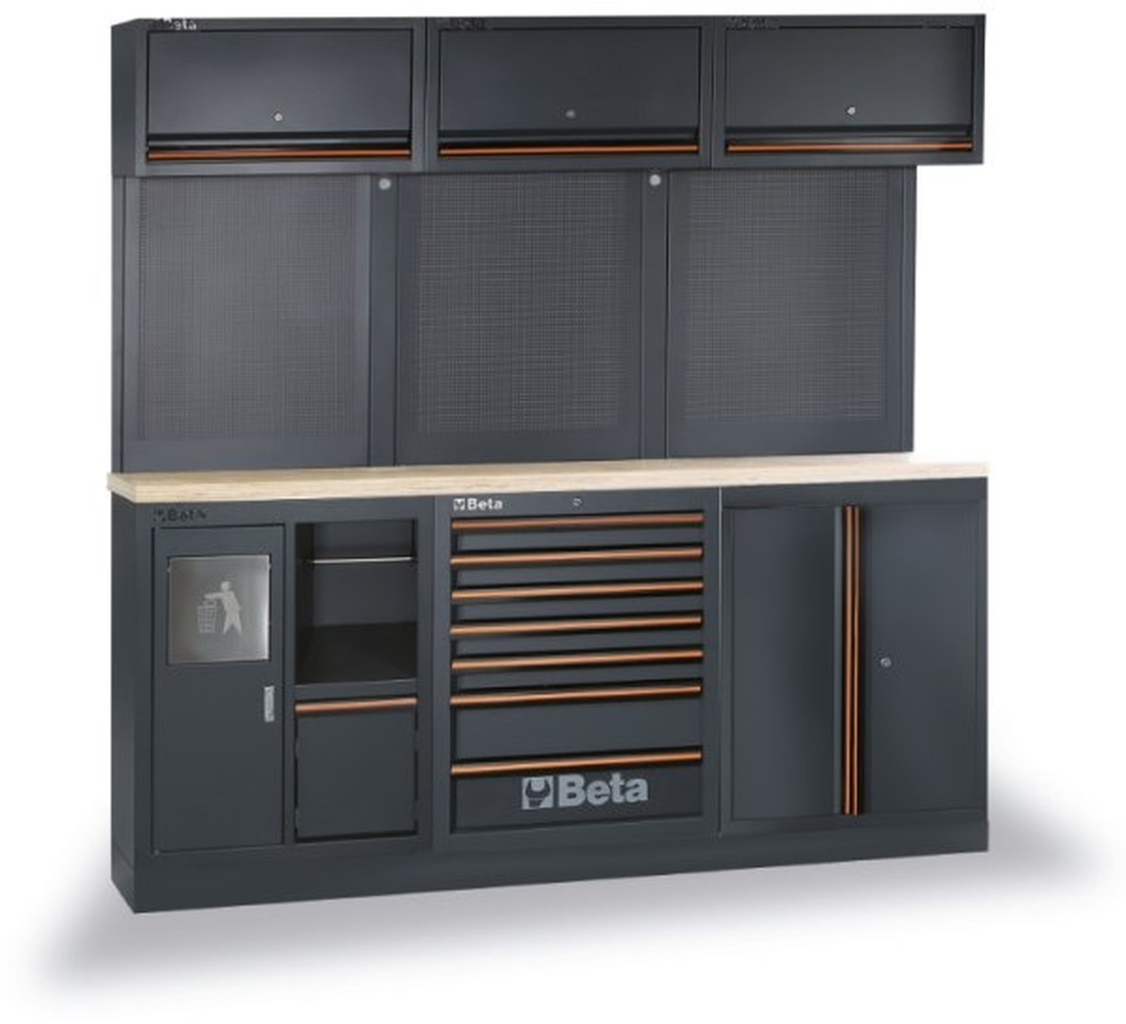 Beta werkplaatsinrichting, multiplex werkblad, 157-delig, C45PRO 2.0 AW/157UT