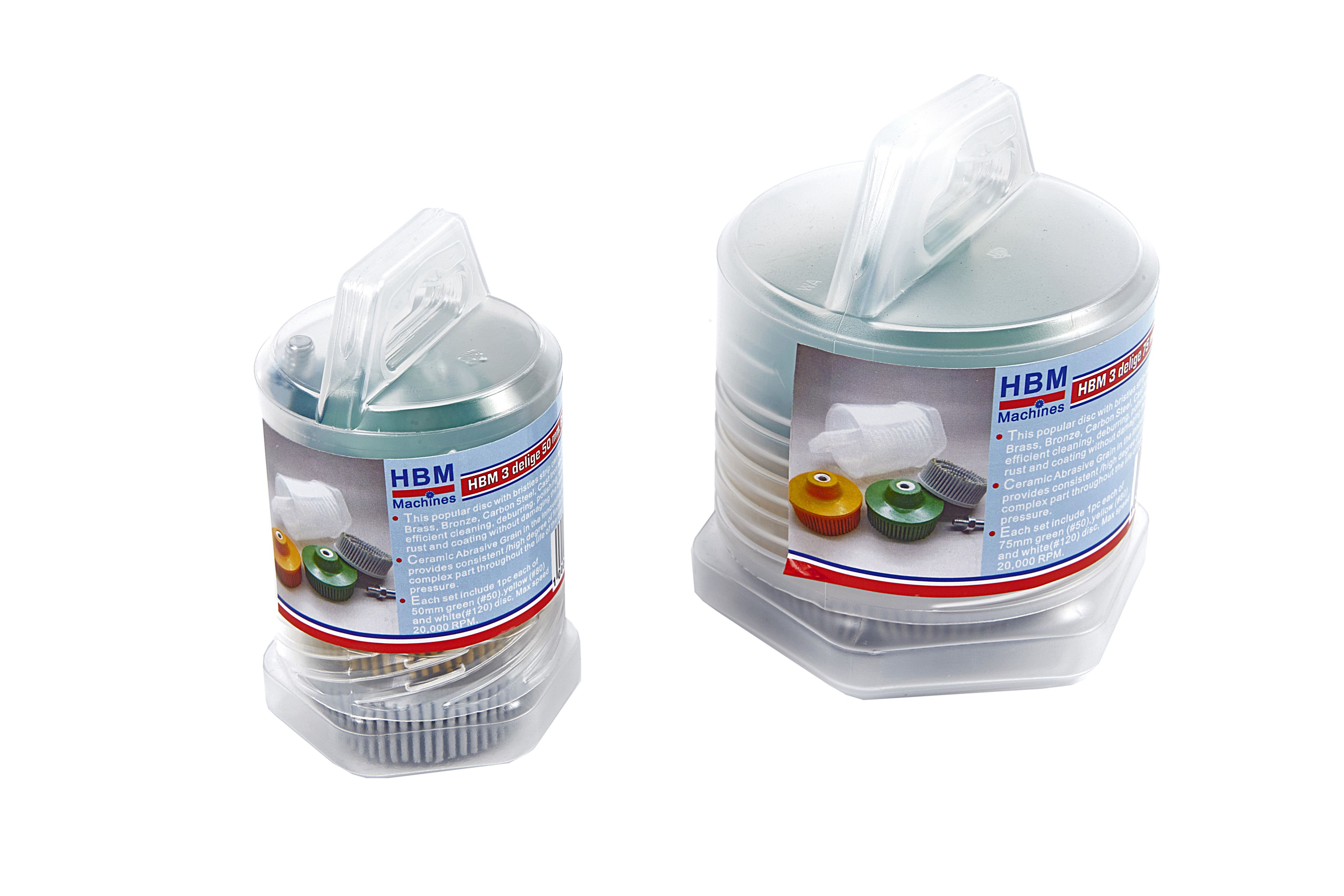 HBM 3-teiliges 50 mm Borstenscheibenset mit 6,3 mm Schafthalter Image 7