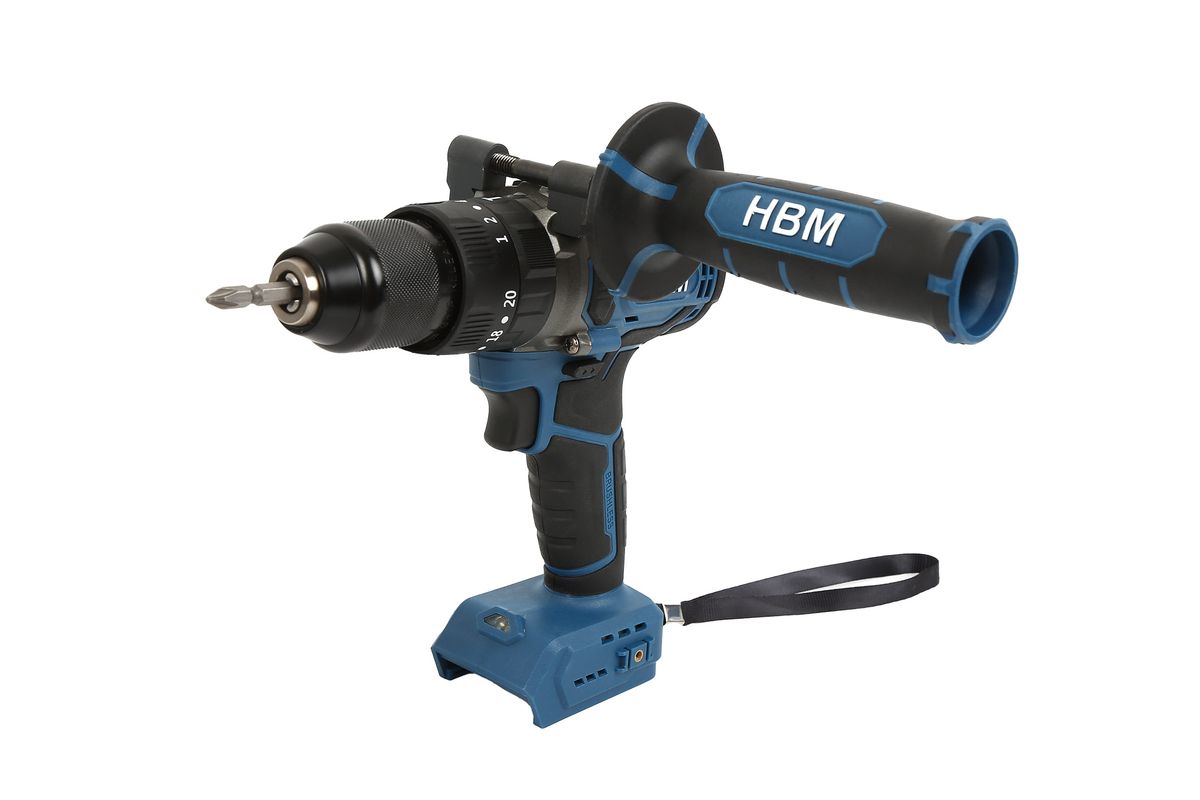 Taladro de batería HBM con función de percusión de 20 Voltios Power20