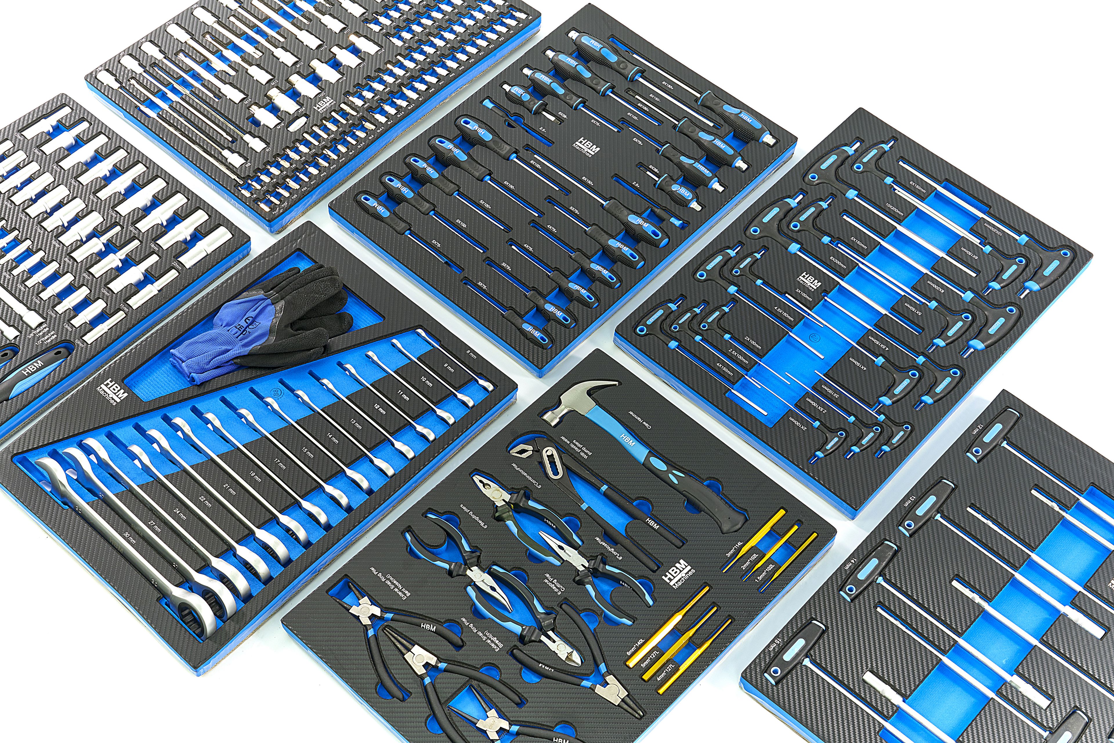 HBM Ensemble d'outils premium de 262 pièces pour chariot à outils Image 3