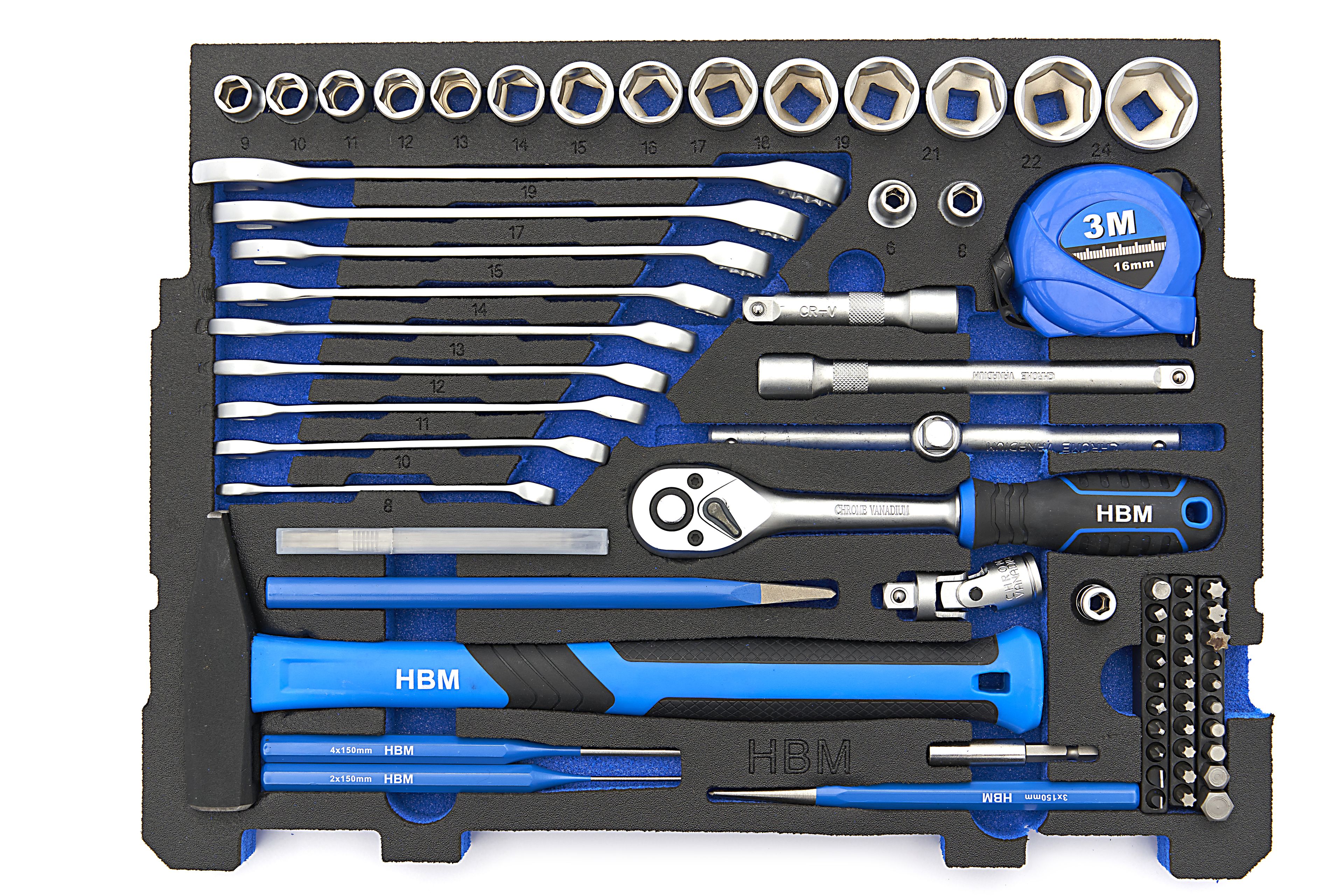 HBM verrijdbare gereedschapskoffer set 105-delig Image 12