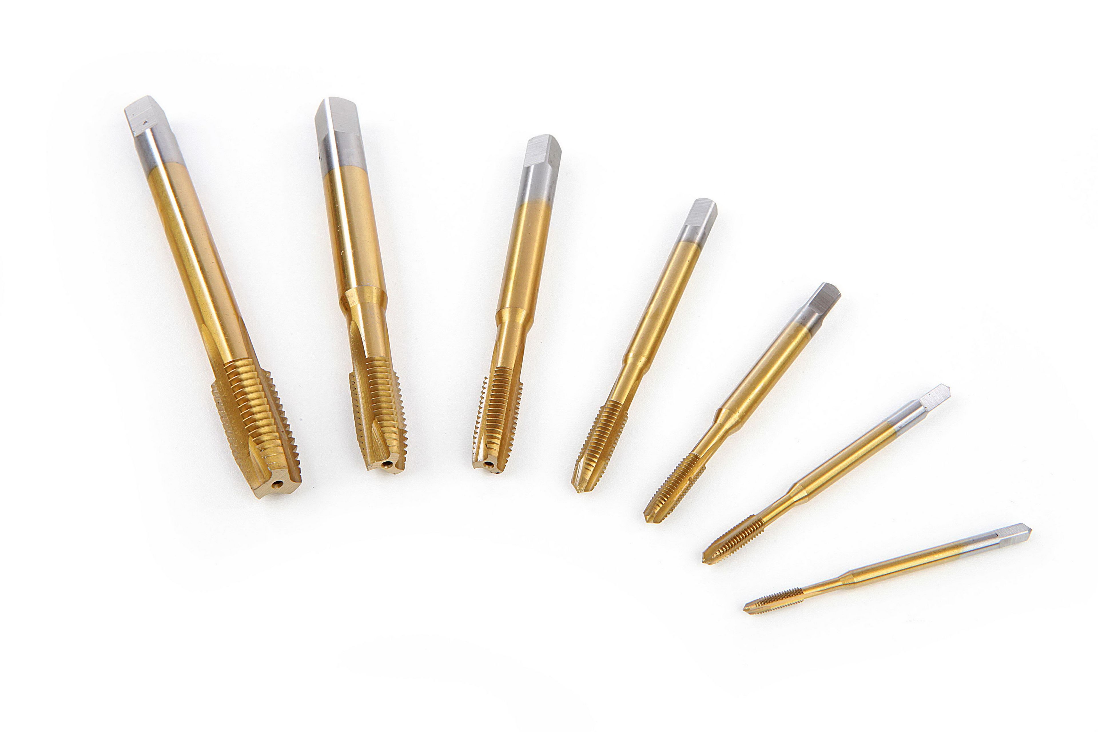 HBM Jeu de 7 pièces HSS - Cobalt étamé pour taraudage machine M3-12 Image 3