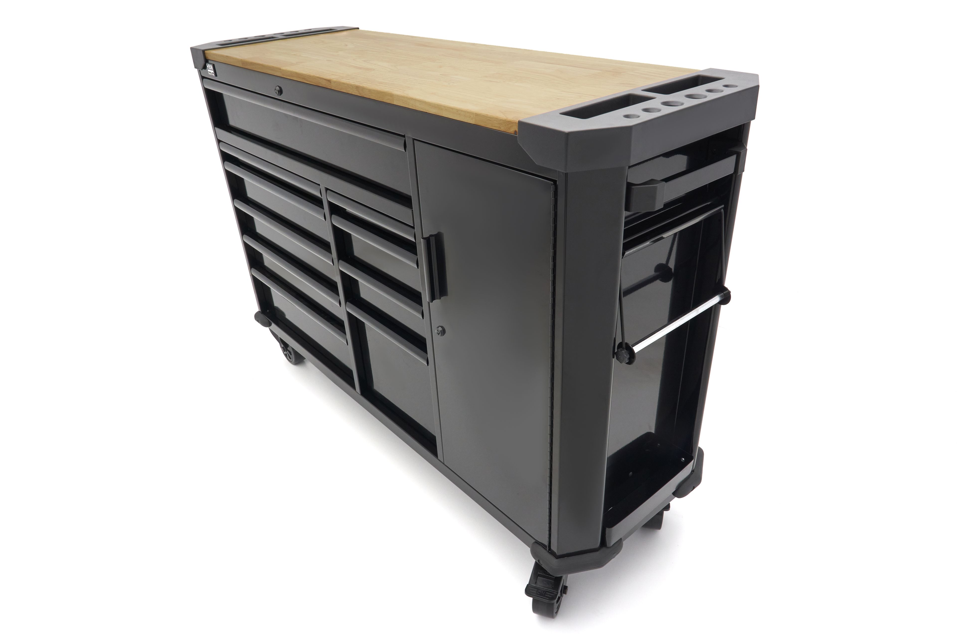 HBM Werkstattwagen 10 Schubladen 147 cm Schwarz Image 6