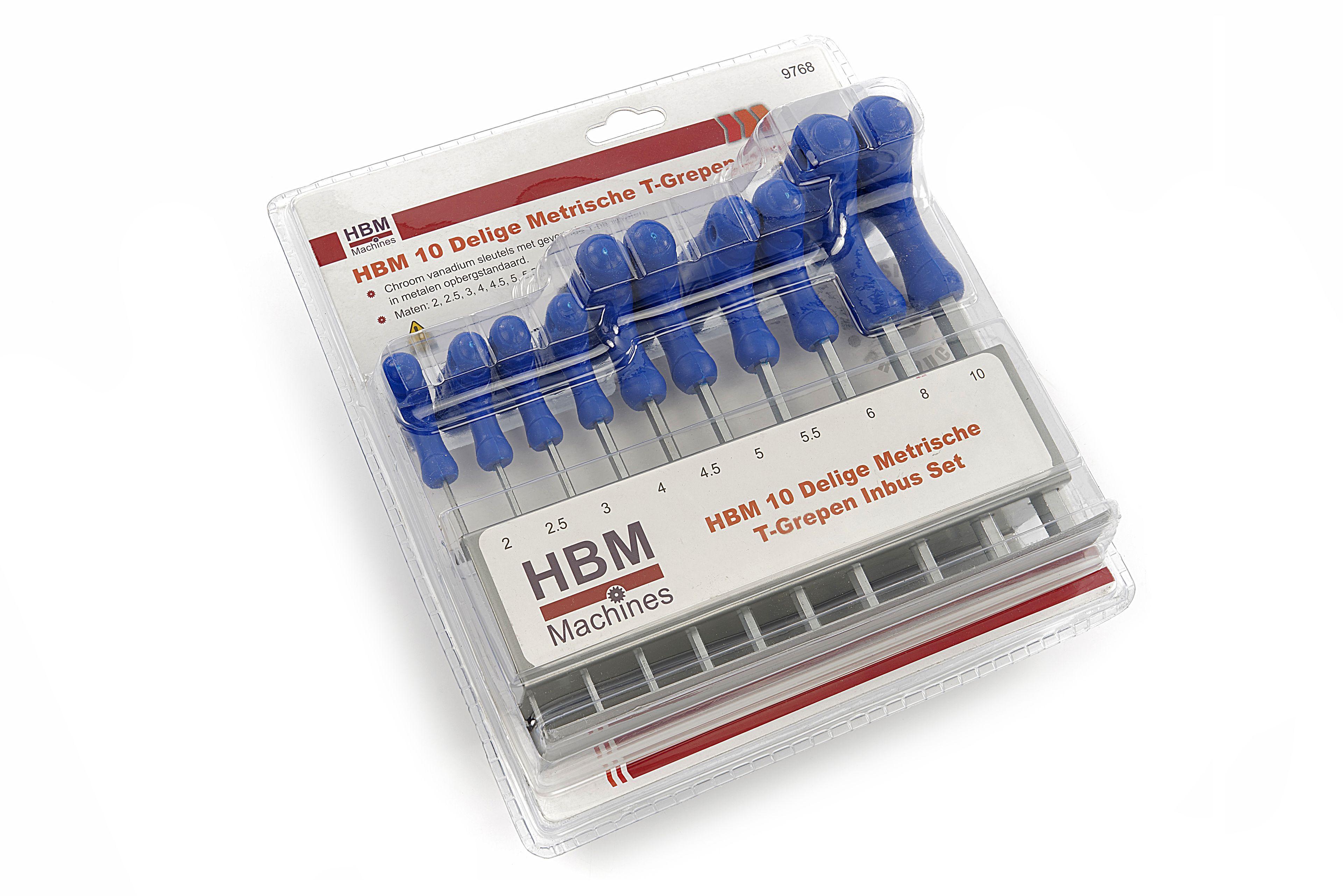 Set di 10 chiavi a brugola metriche HBM con impugnatura a T Image 4