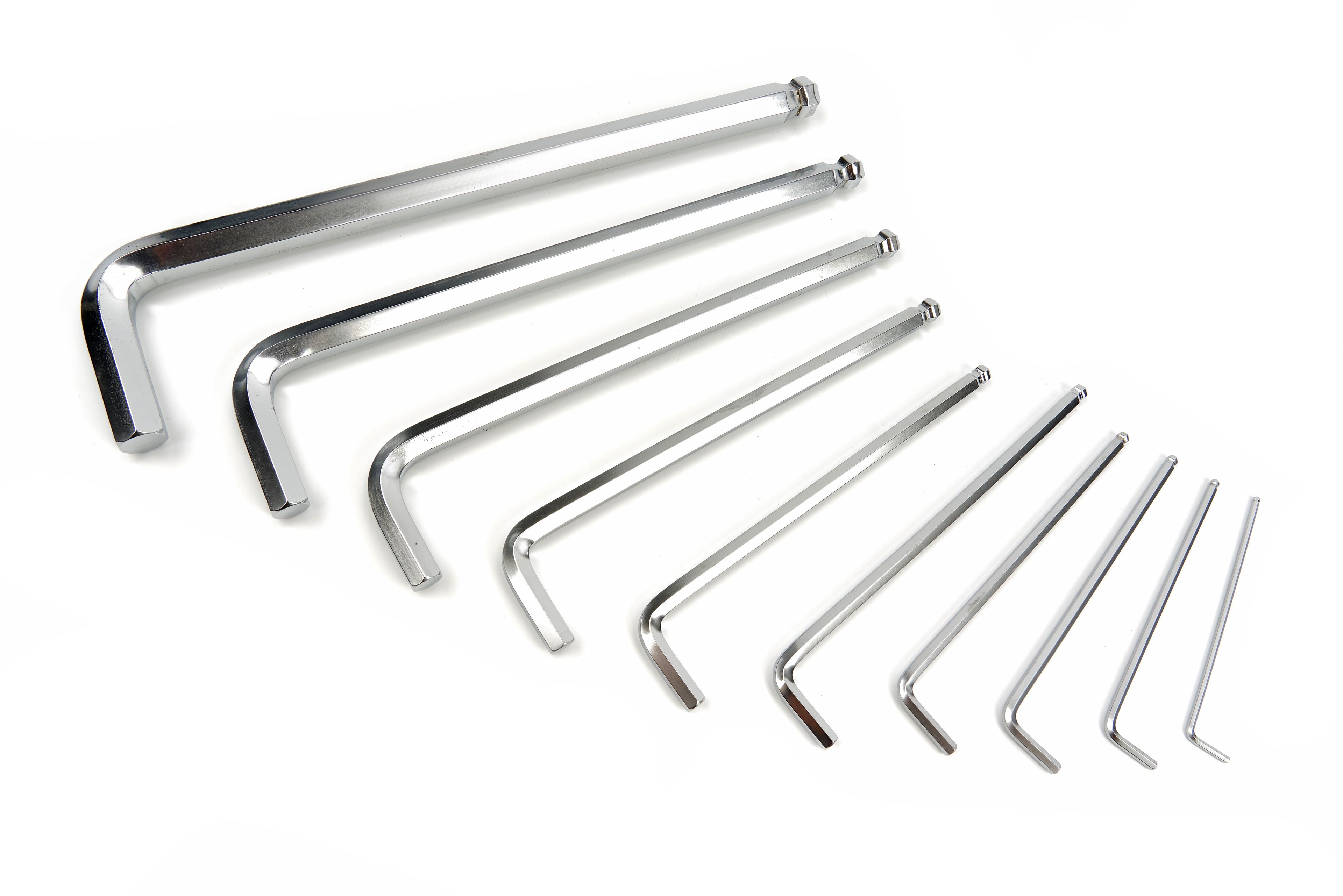 HBM 10-teiliger langer metrischer Winkelschraubendreher-Satz BIG Sizes Image 5