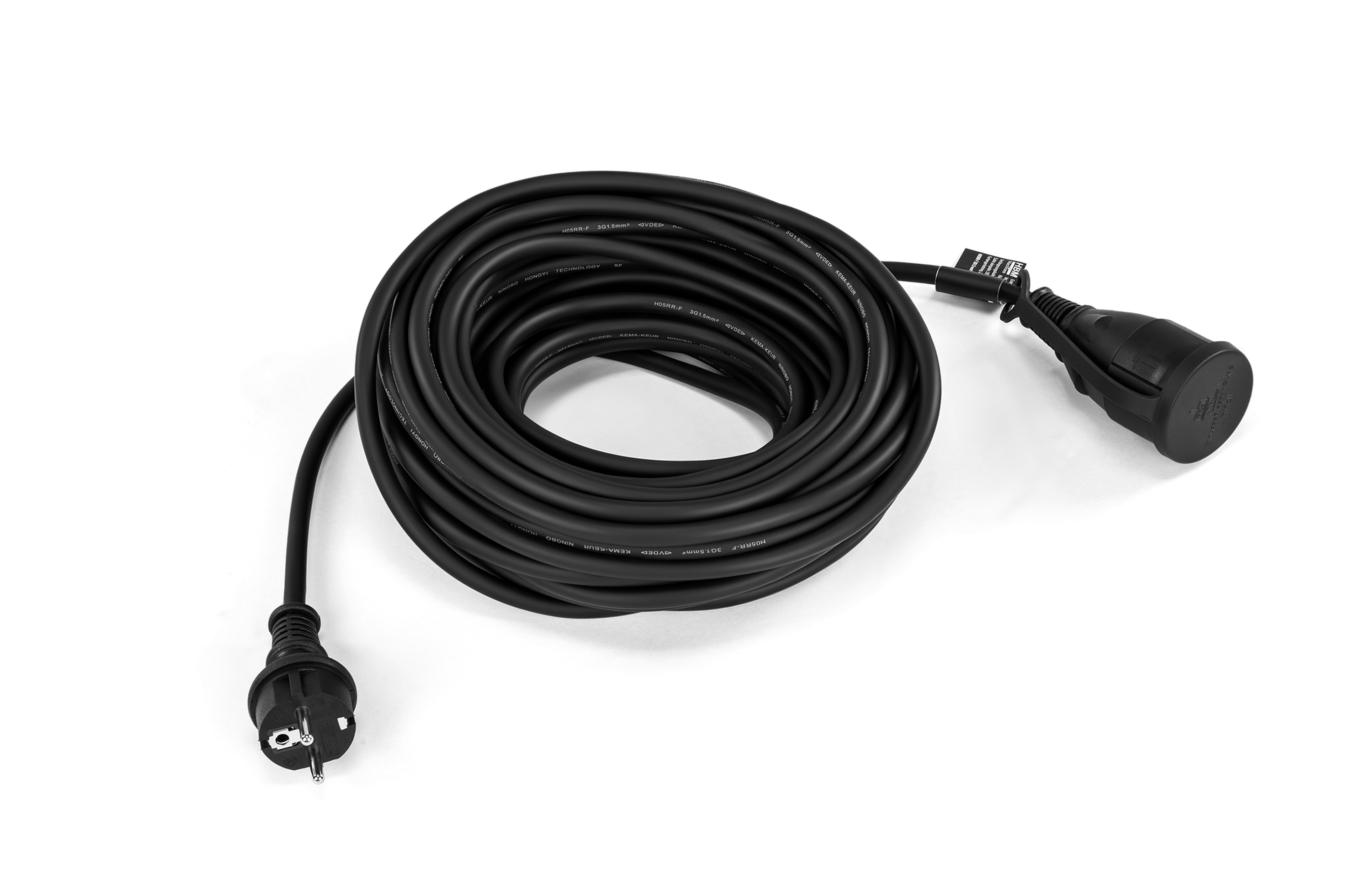 HBM verlengsnoer H05RR-F 3G1.5mm² 1-voudig IP44 20m