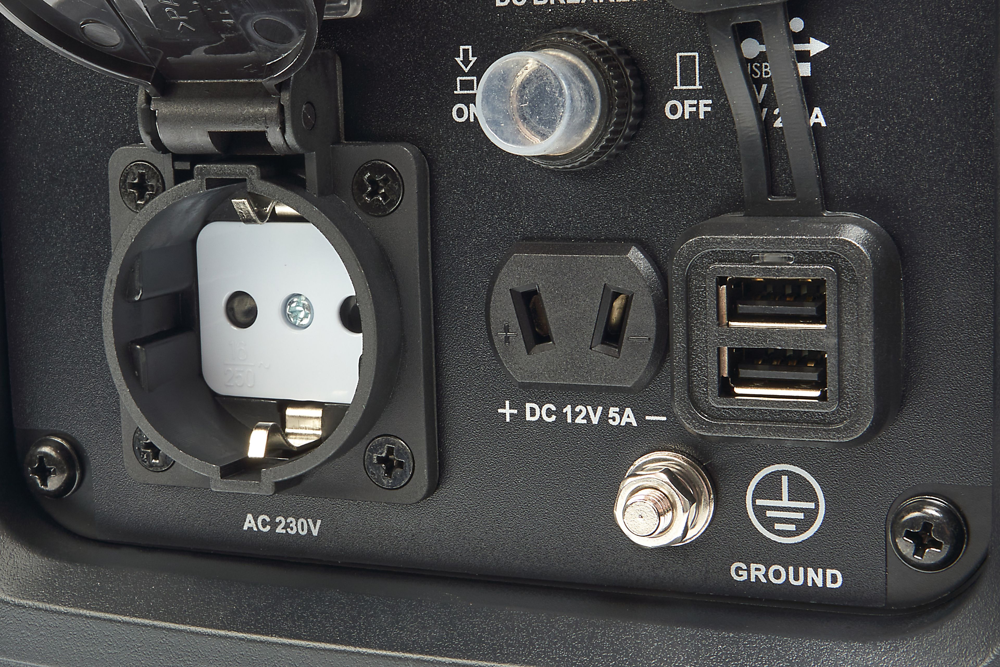 HBM generatore inverter con motore a benzina da 60 cm³ 230V/12V/5V USB 1000W Image 7