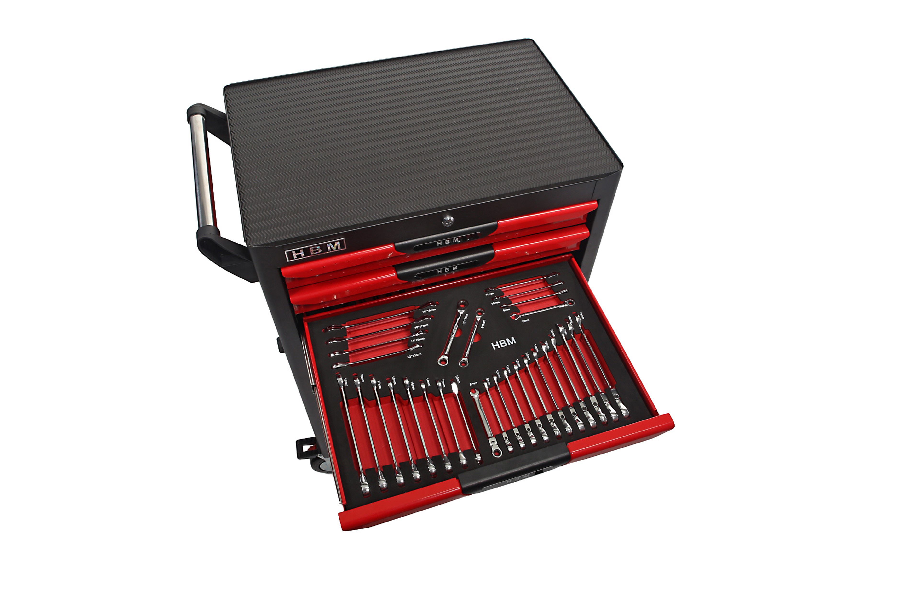 HBM professionele deluxe gevulde gereedschapswagen, 283 delig Image 7
