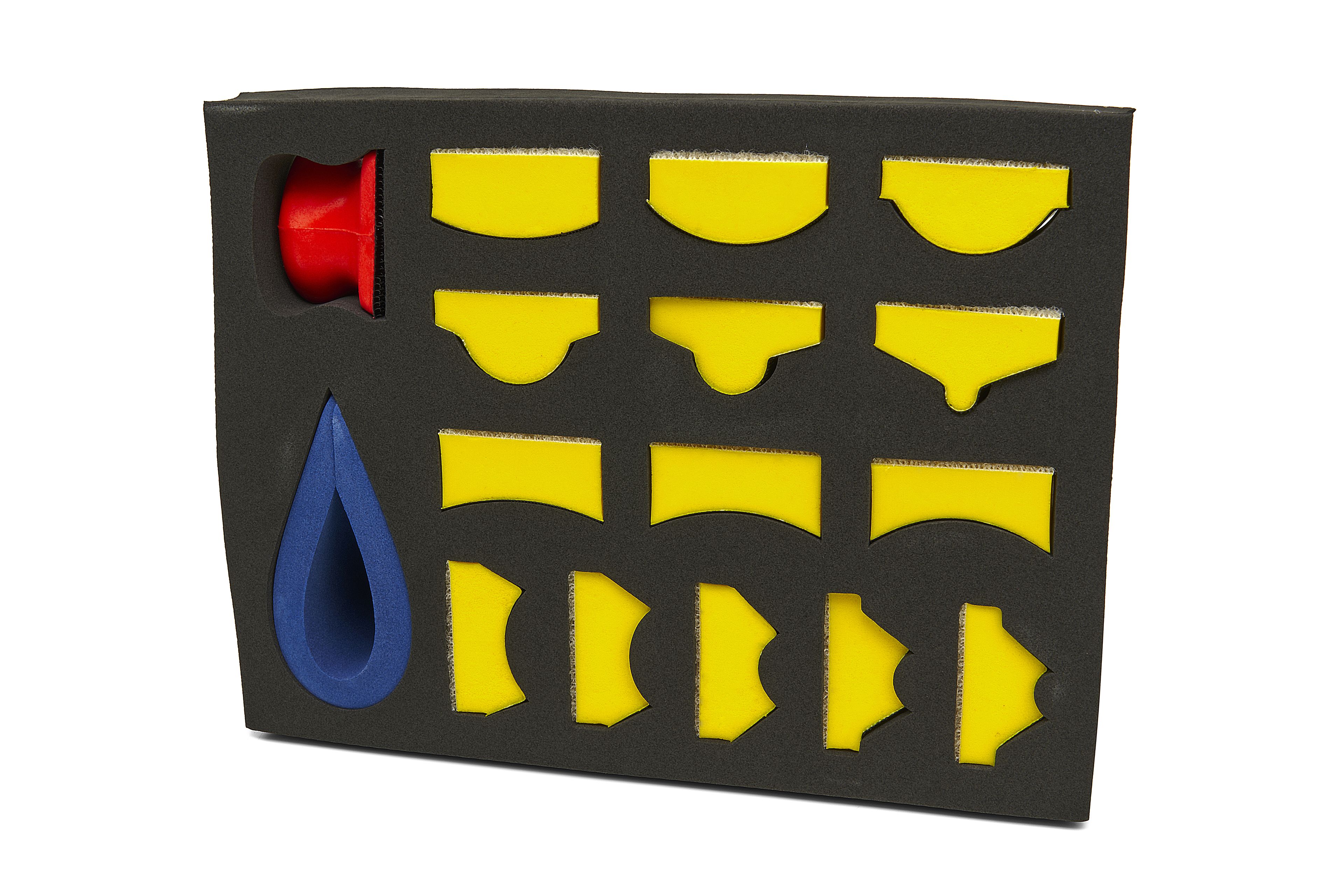 HBM Jeu de blocs de ponçage professionnel de 16 pièces Image 2