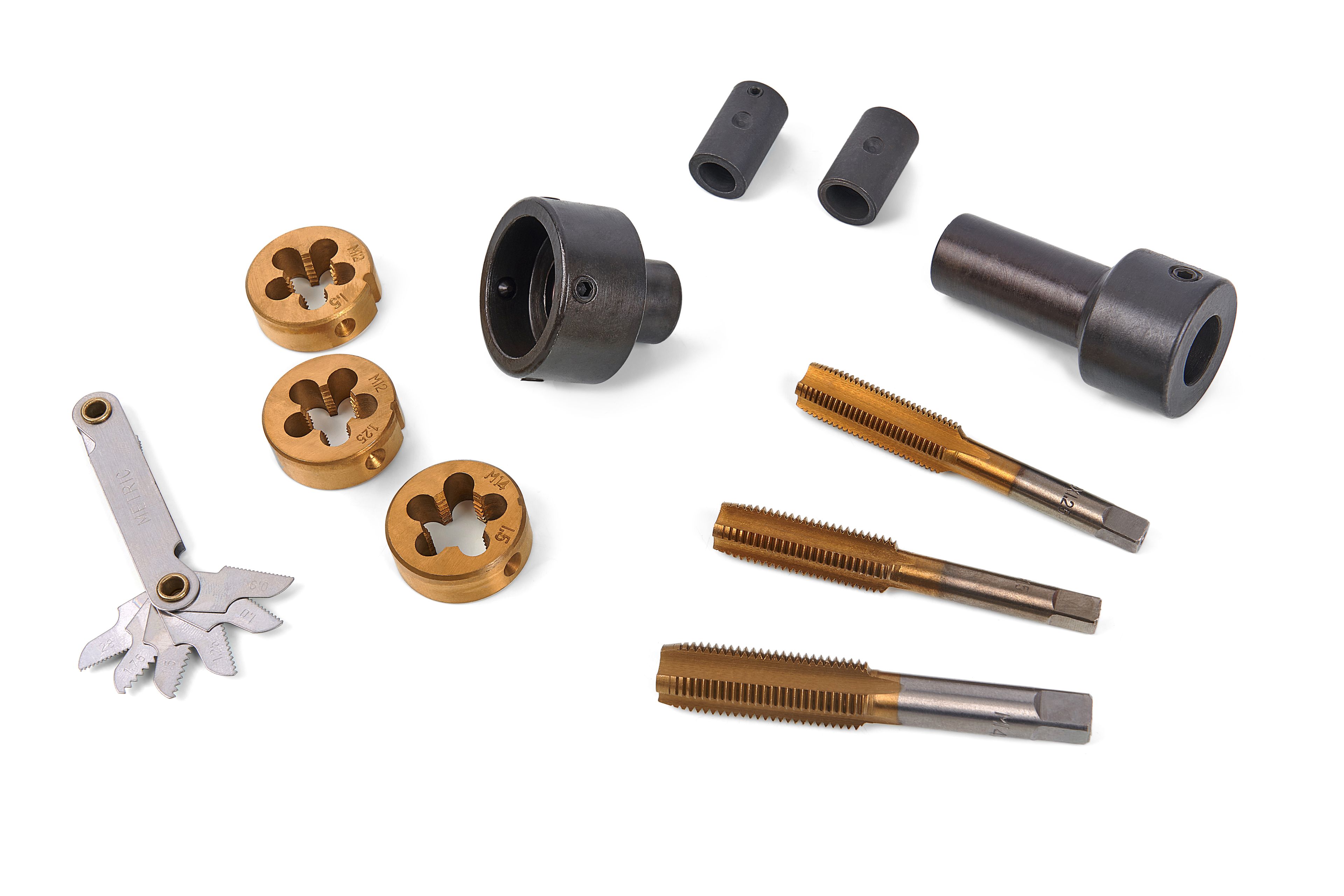 Juego de reparación de rosca de tuercas de rueda y bridas de rueda de 12 piezas HBM