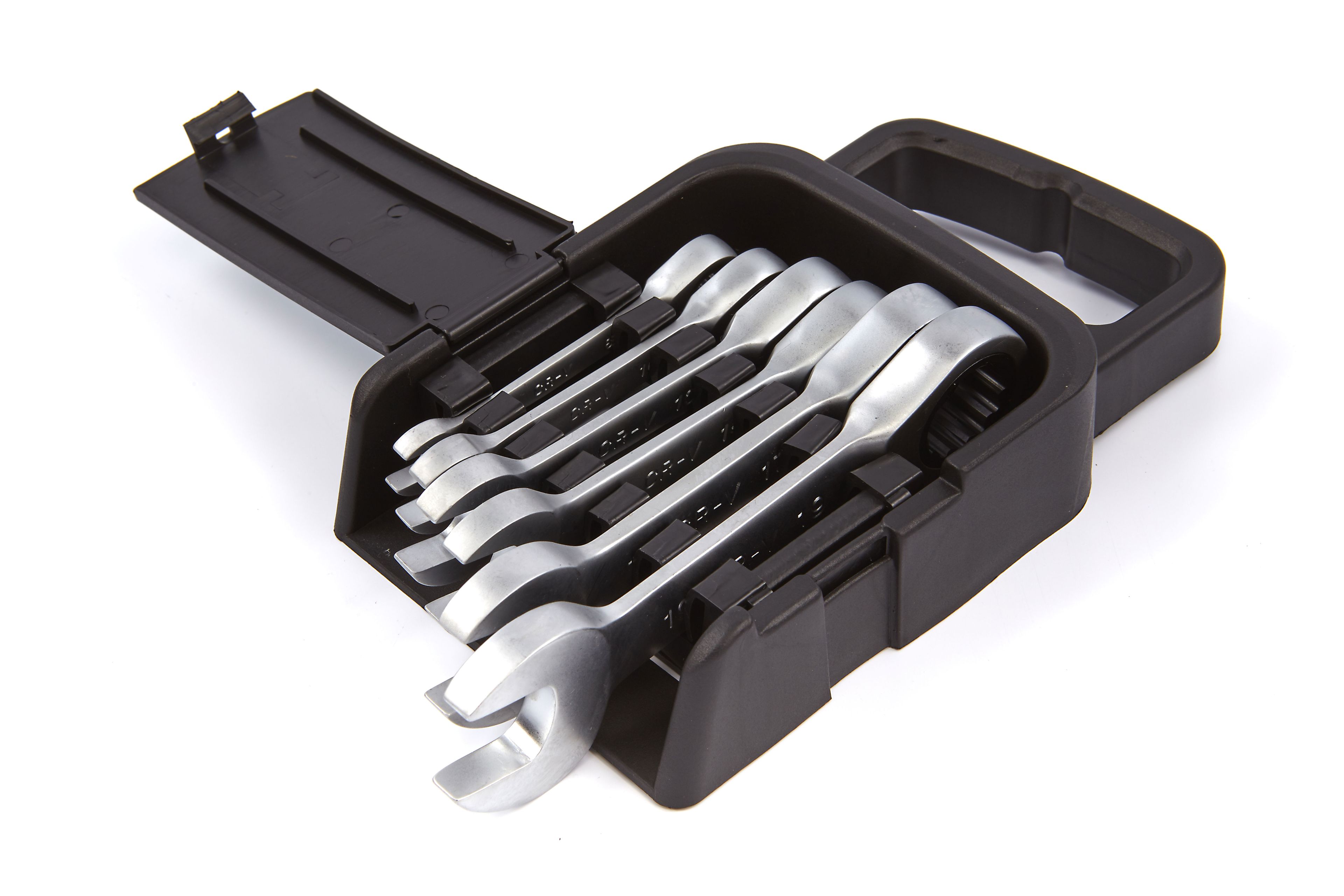 HBM 6 Delige Korte Ring , Ratel , Steeksleutelset Image 2