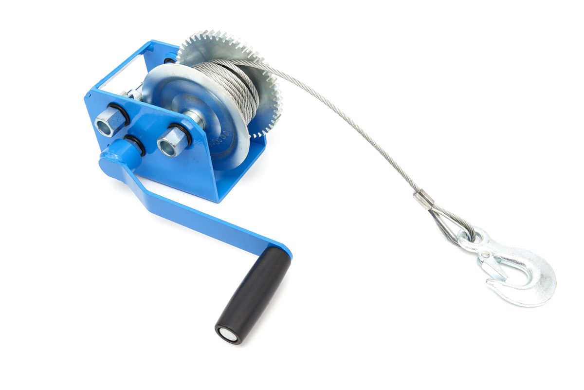 Cabrestante mecánico profesional HBM 1130 Kg. con cable de acero de 7,6 metros