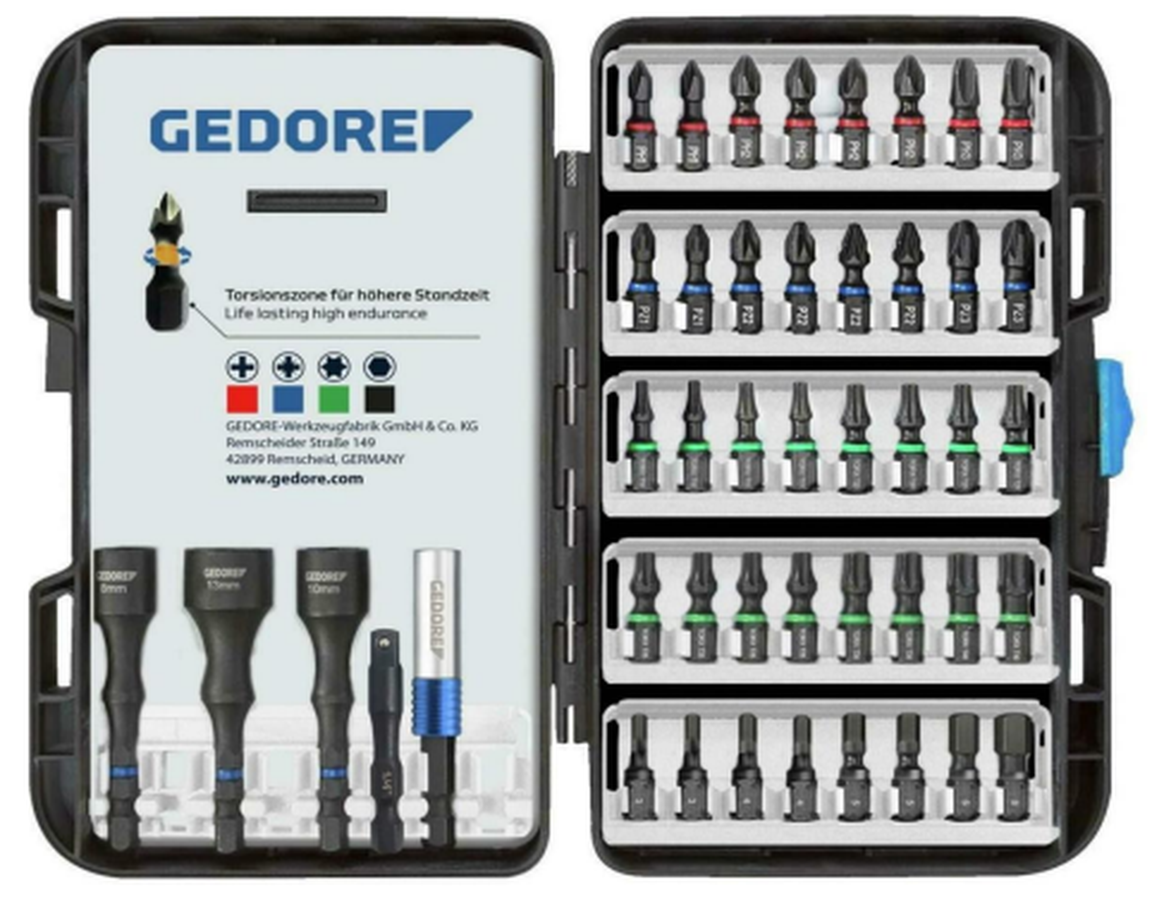 Gedore Set de bits à torsion 666-045, 45 pièces