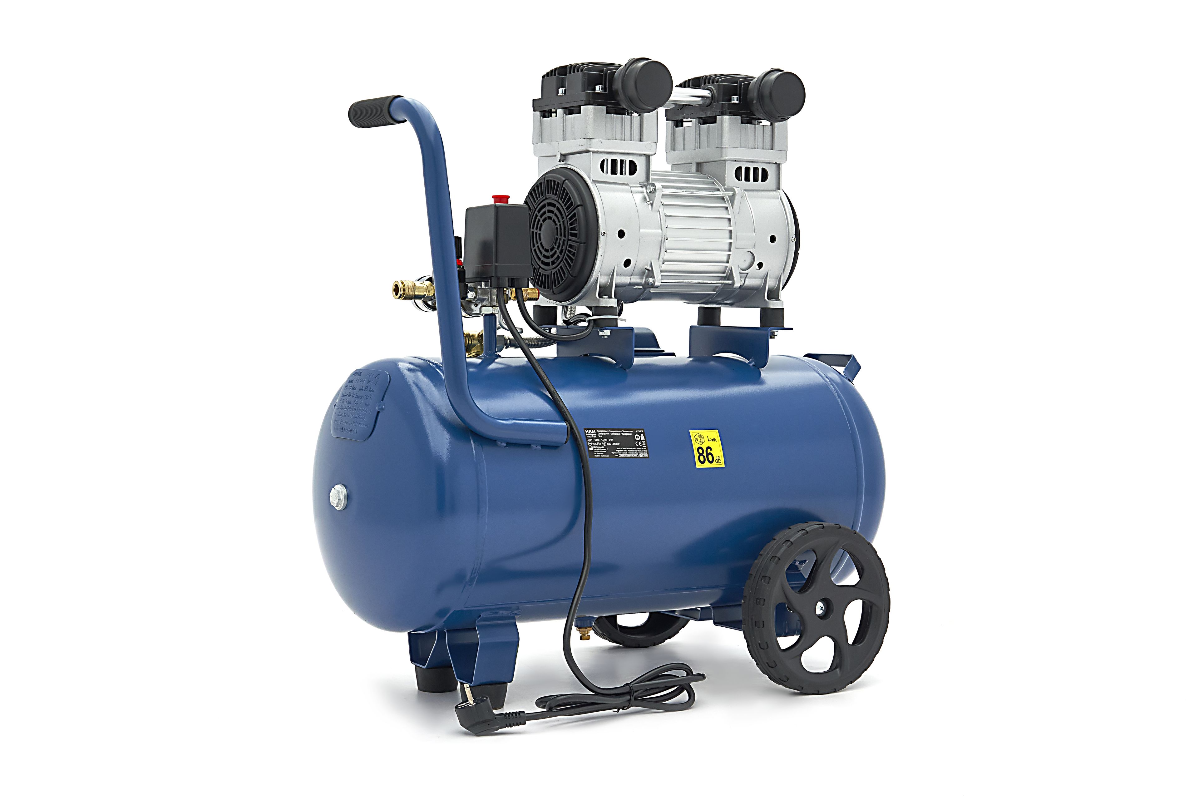 HBM low-noise olie vrije compressor 50 liter Image 4