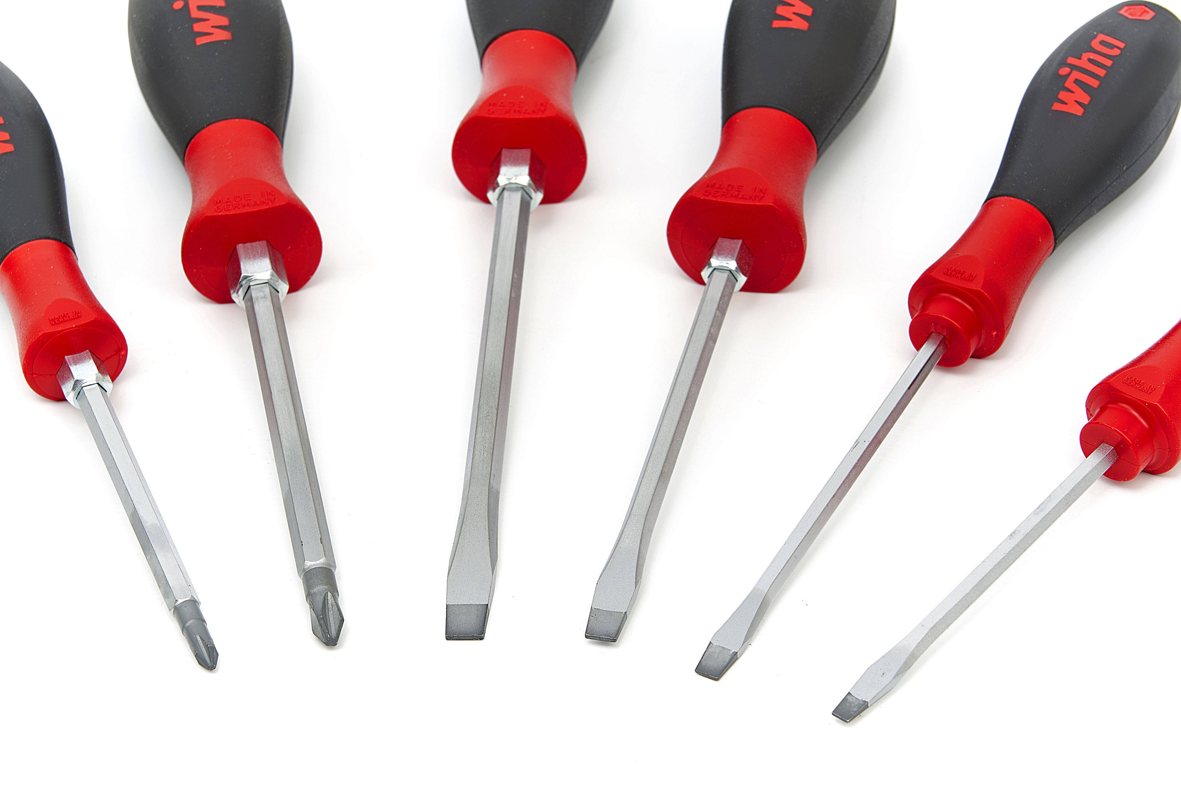 Wiha 530 HK6 6 Delige Slagvaste SoftFinish Schroevendraaierset - Sleuf/Philips - 21250 Image 2