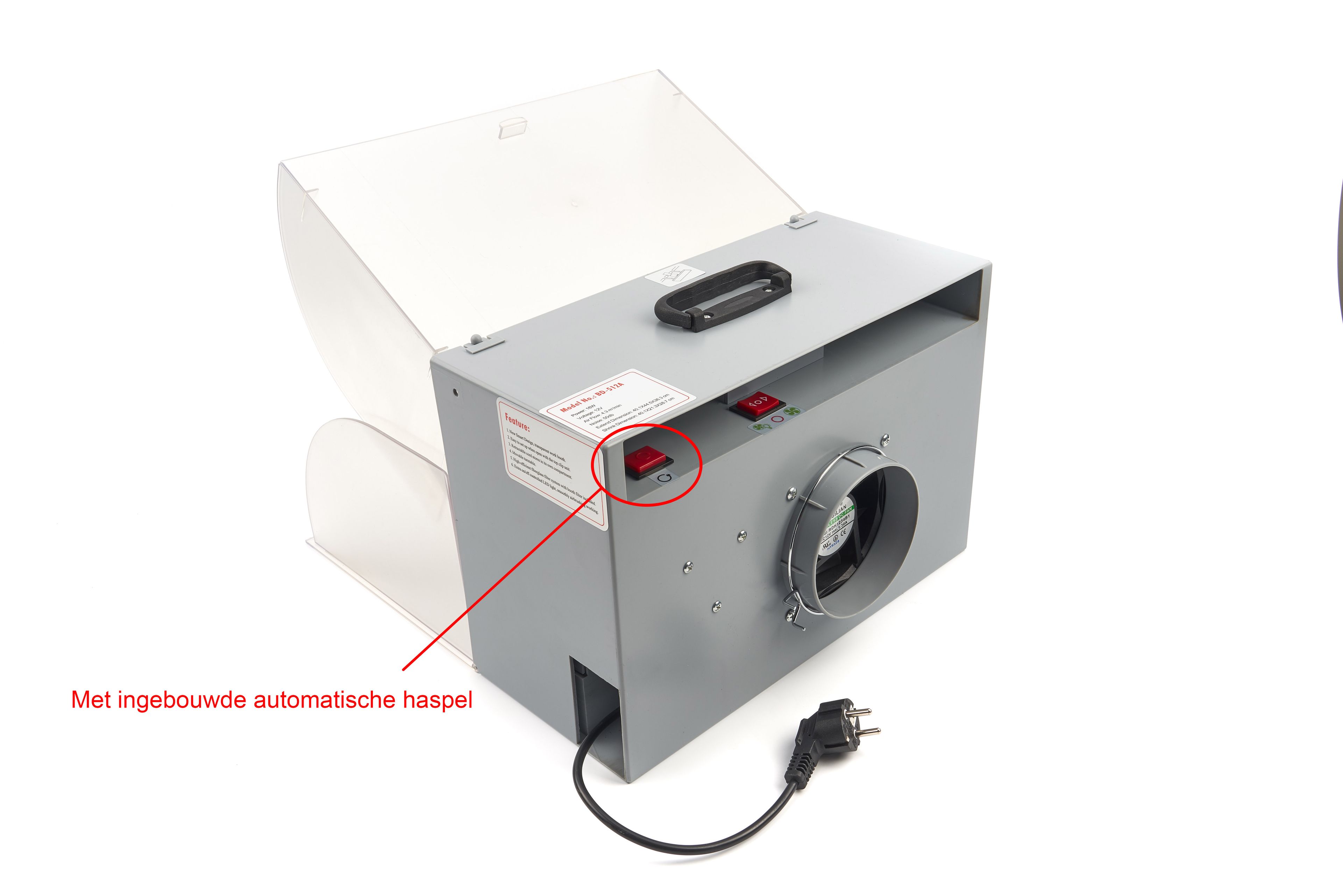 HBM Cabina di verniciatura per aerografo con illuminazione, estrazione, piattaforma girevole Image 9