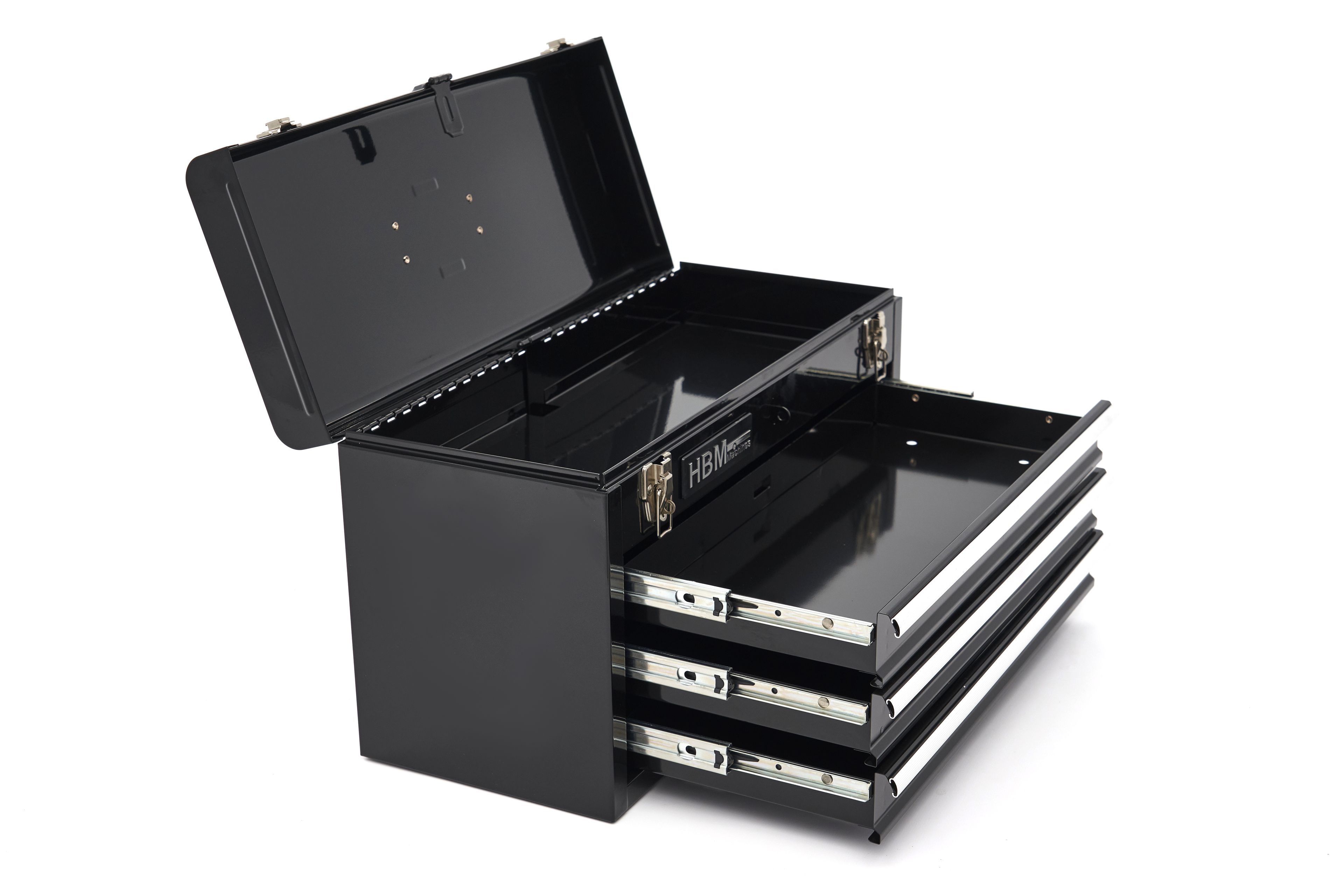 HBM gereedschapskist met 3 laden, zwart Image 6