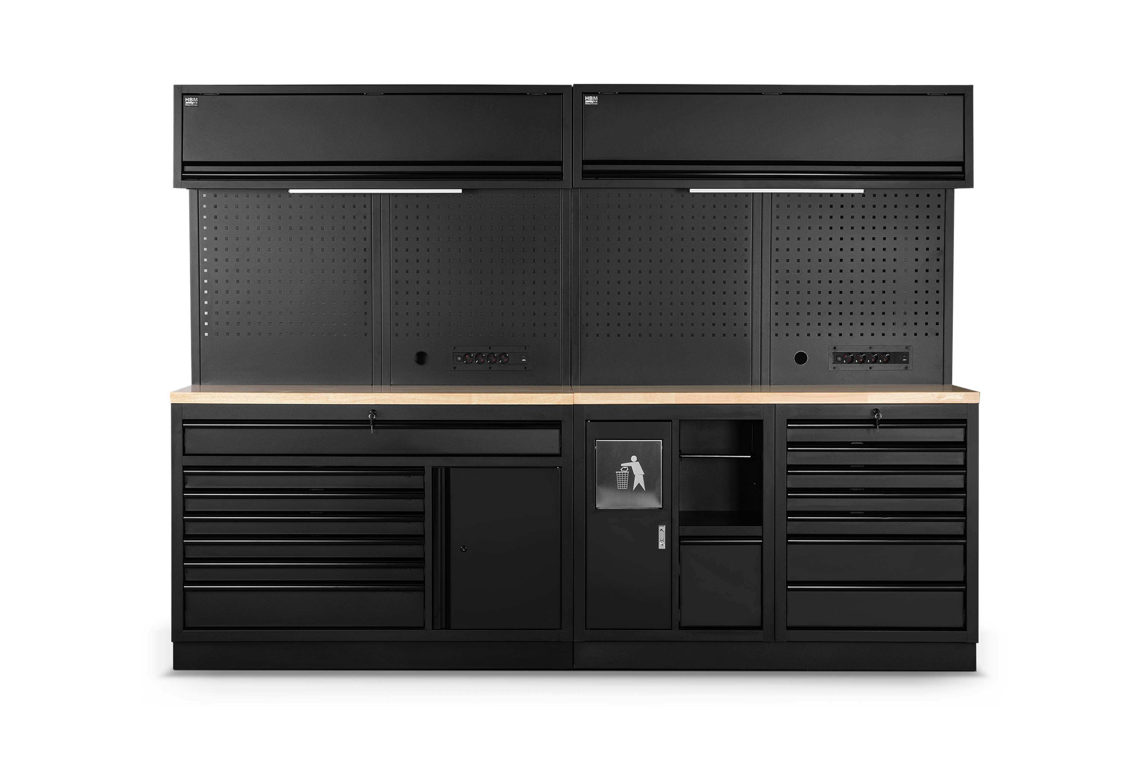 HBM modulair werkplaatssysteem 10-delig, zwart Image 2
