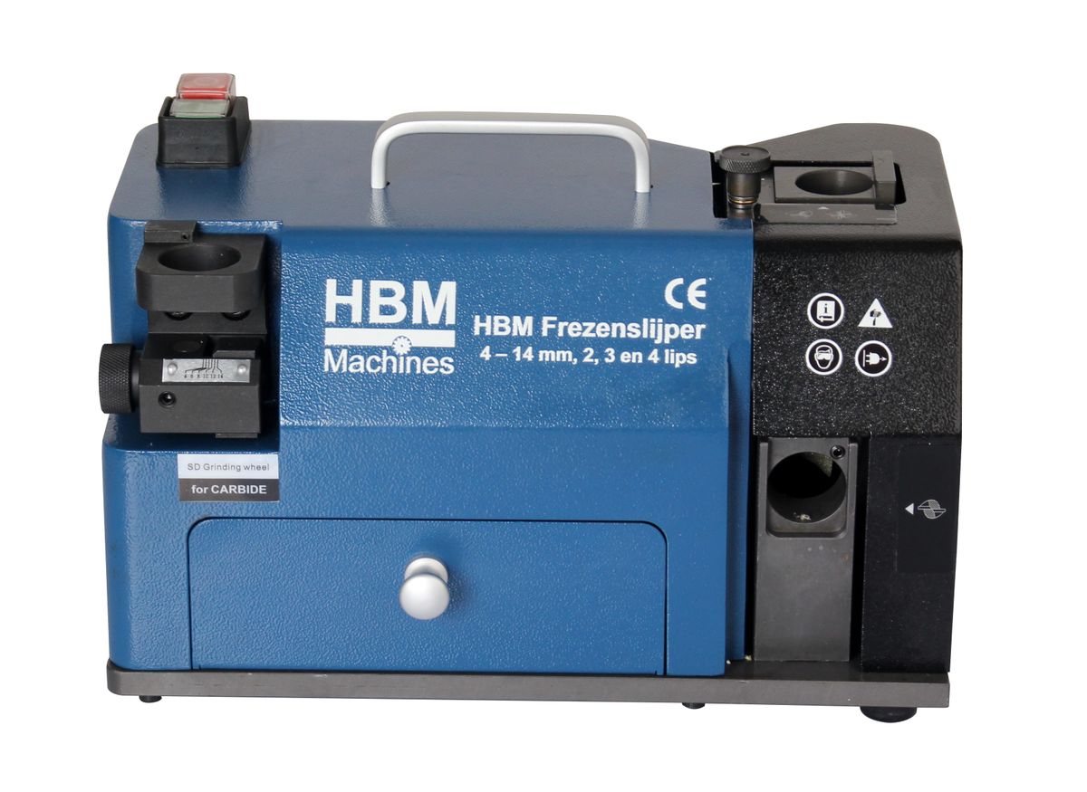 Afilador de fresas HBM de 4 a 14 mm, de 2, 3 y 4 filos