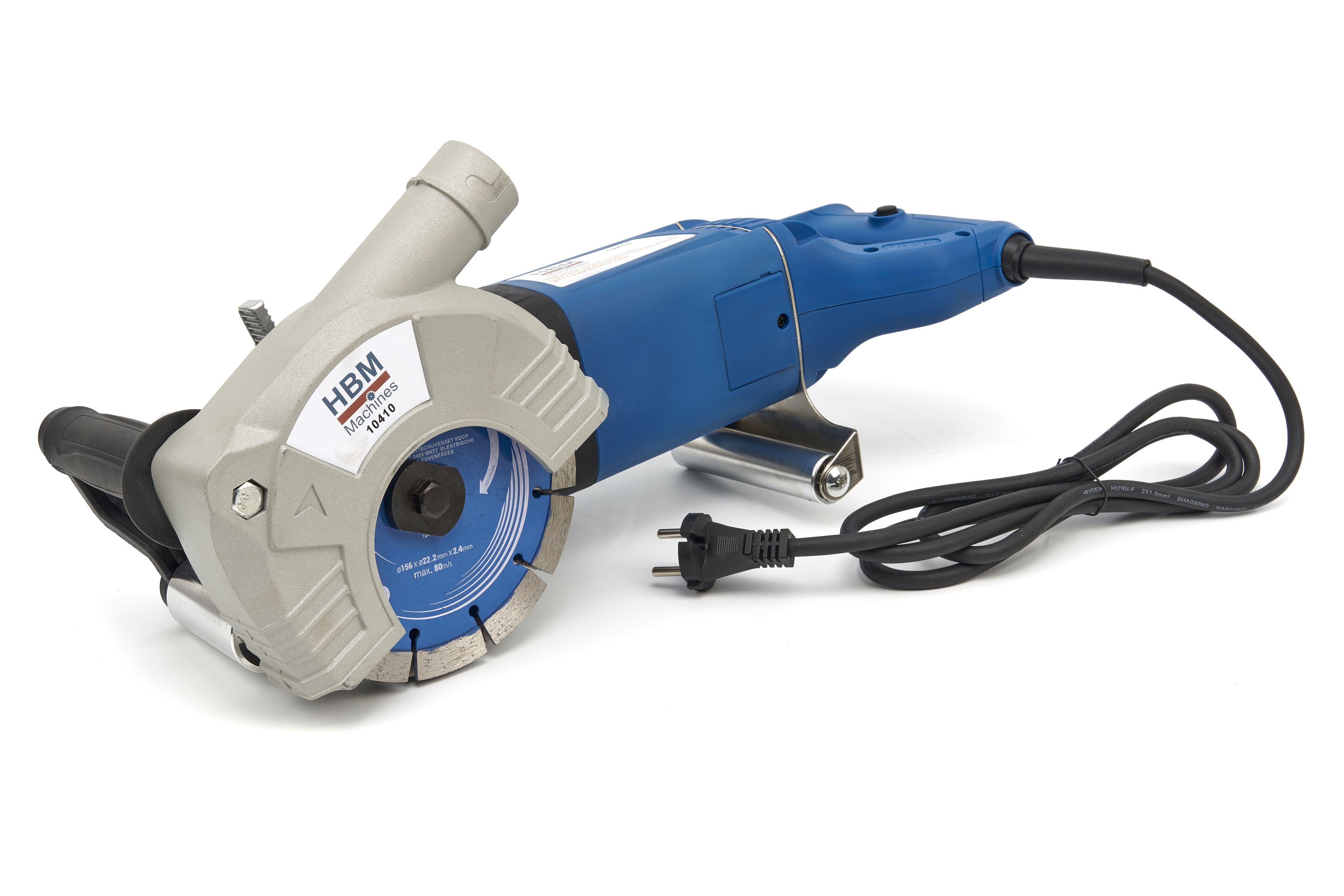 HBM Fraiseuse murale électrique de 2 400 watts / fraiseuse à rainures avec 5 disques diamantés