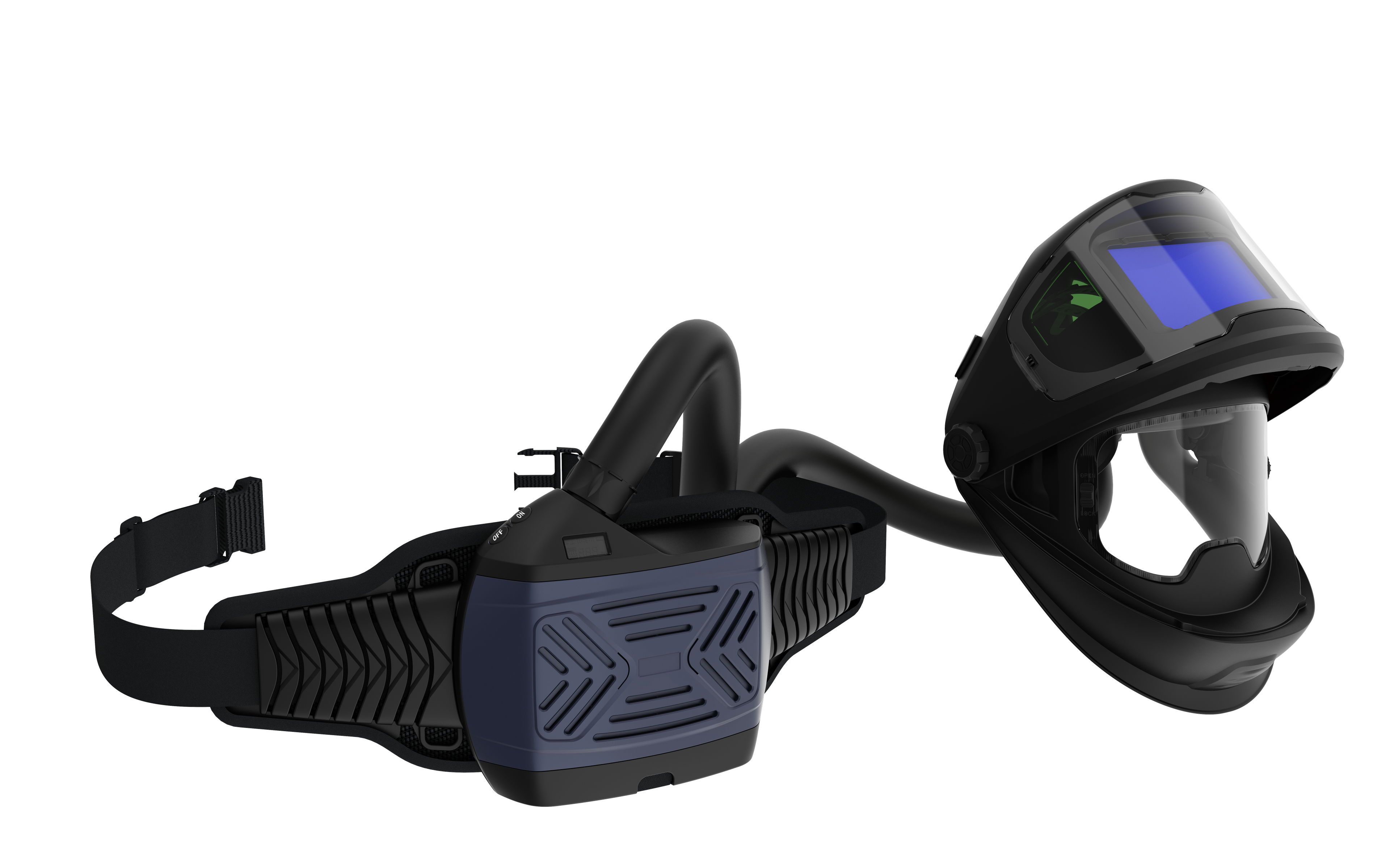 HBM Airshield Elite lashelm met afzuiging, 230 L/min